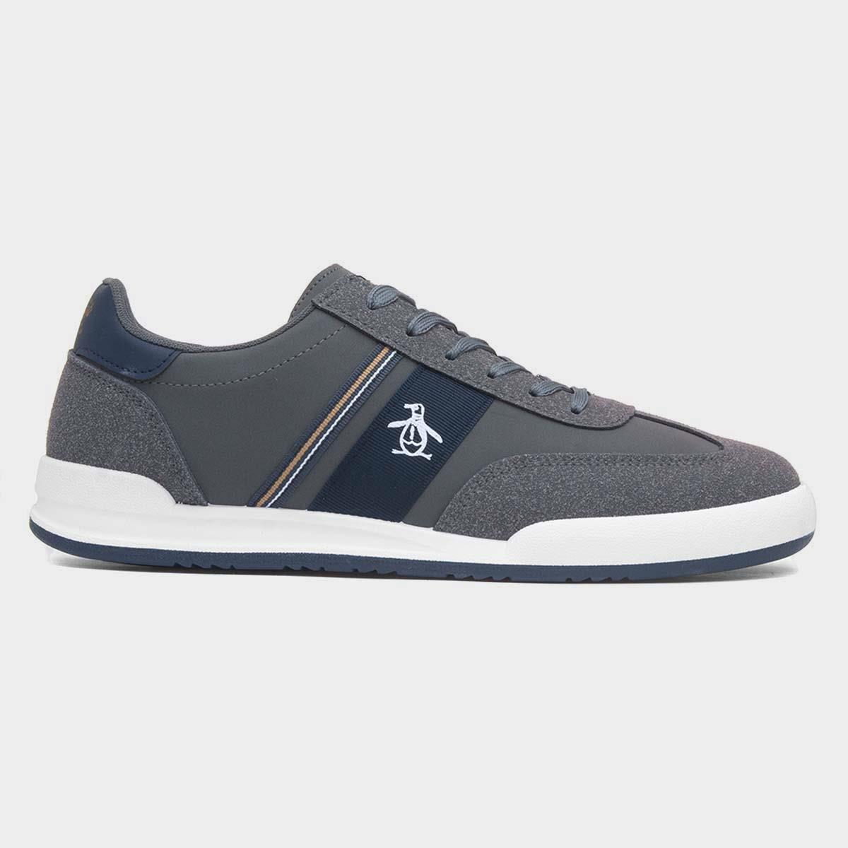 Charcoal - Original Penguin - Men's Gaz Court Trainers - 1