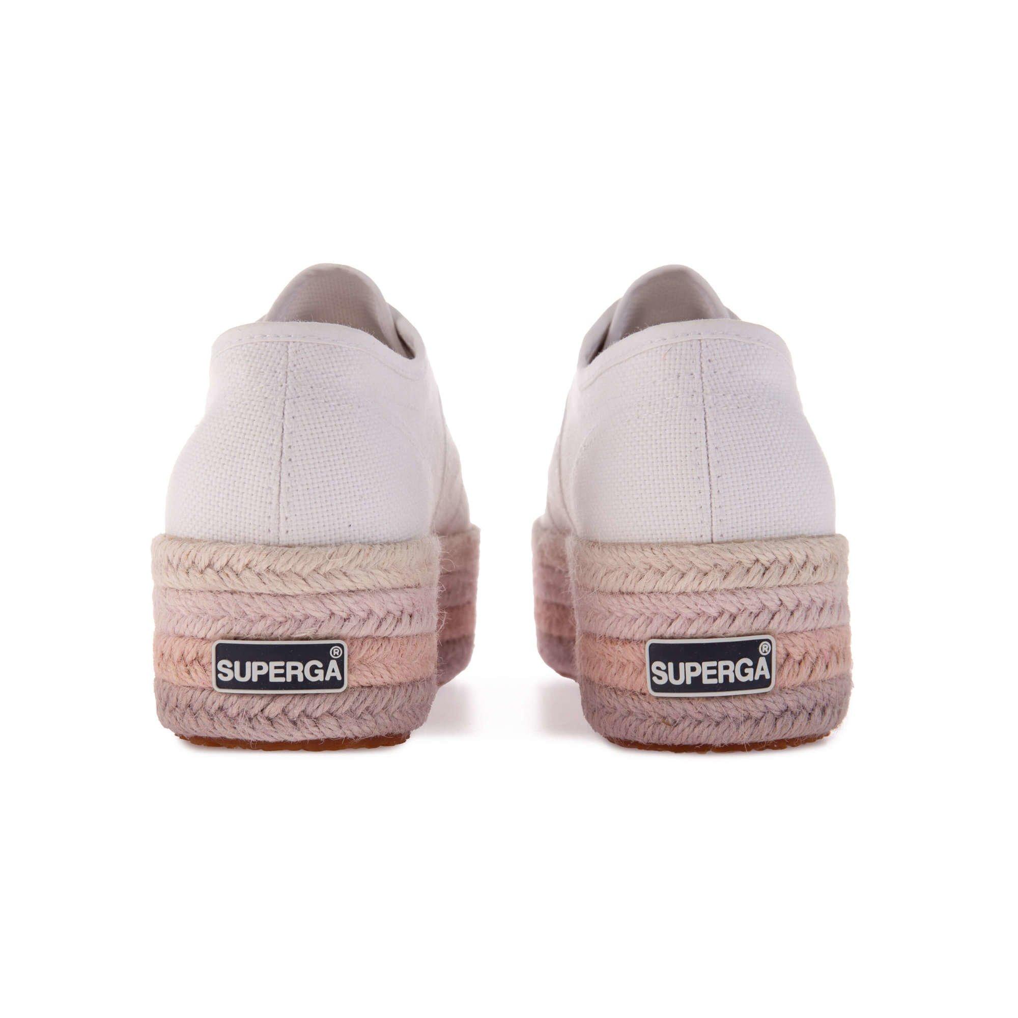 White/PkLt - Superga - Women's Espadrille Platform Trainers - 4