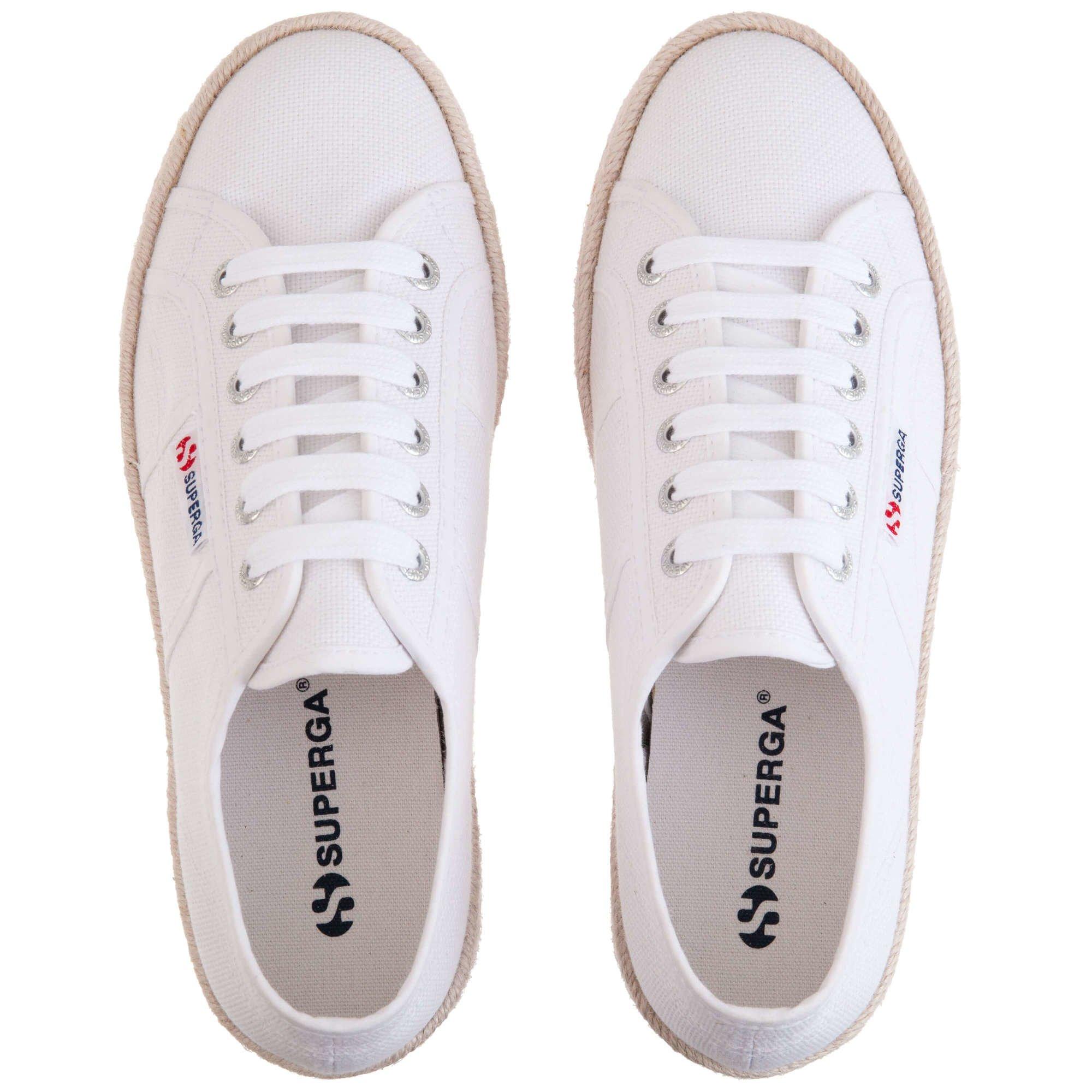 White/PkLt - Superga - Women's Espadrille Platform Trainers - 5