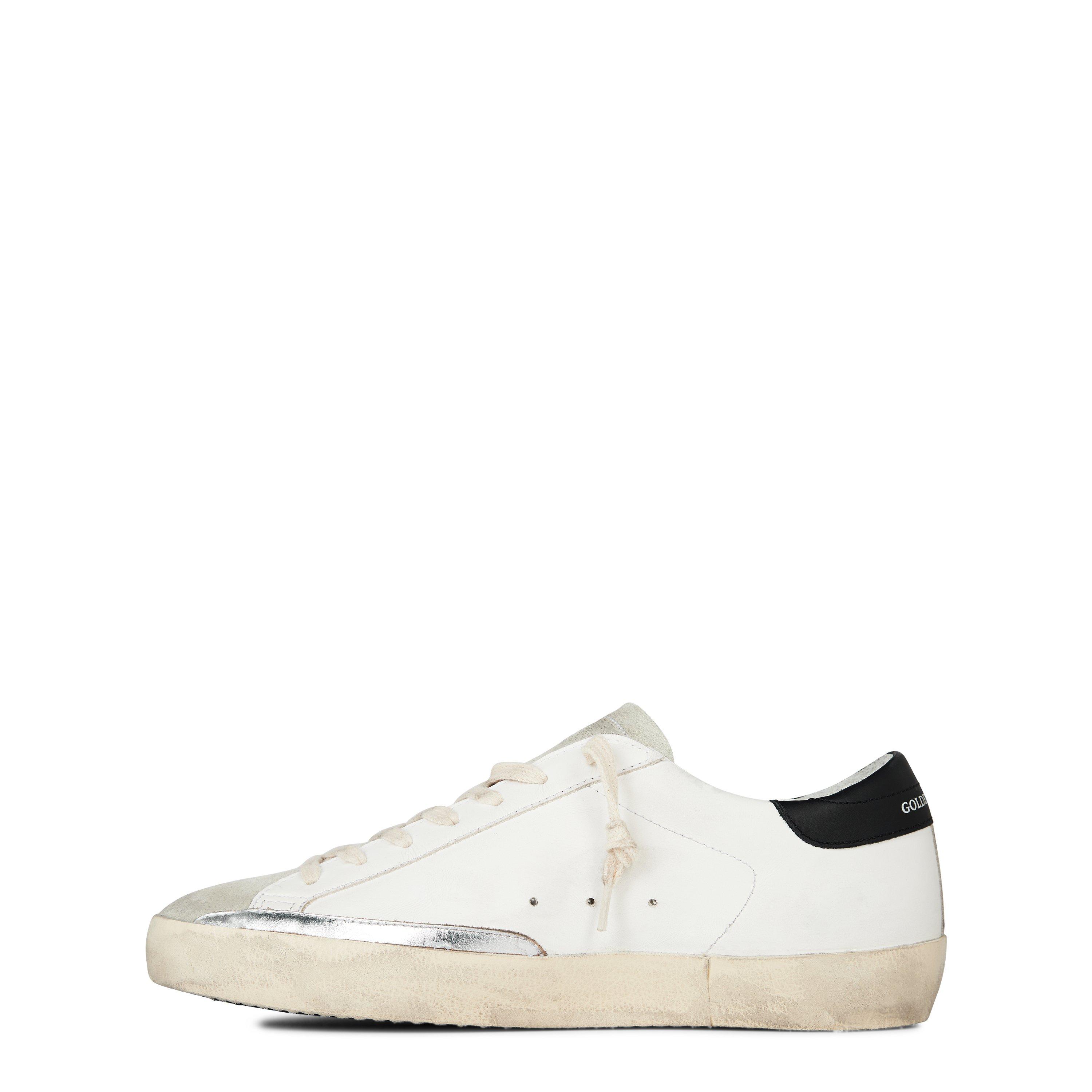 White/Ice/Black - Golden Goose - Men's Super Star Leather Low-Top Trainers - 3