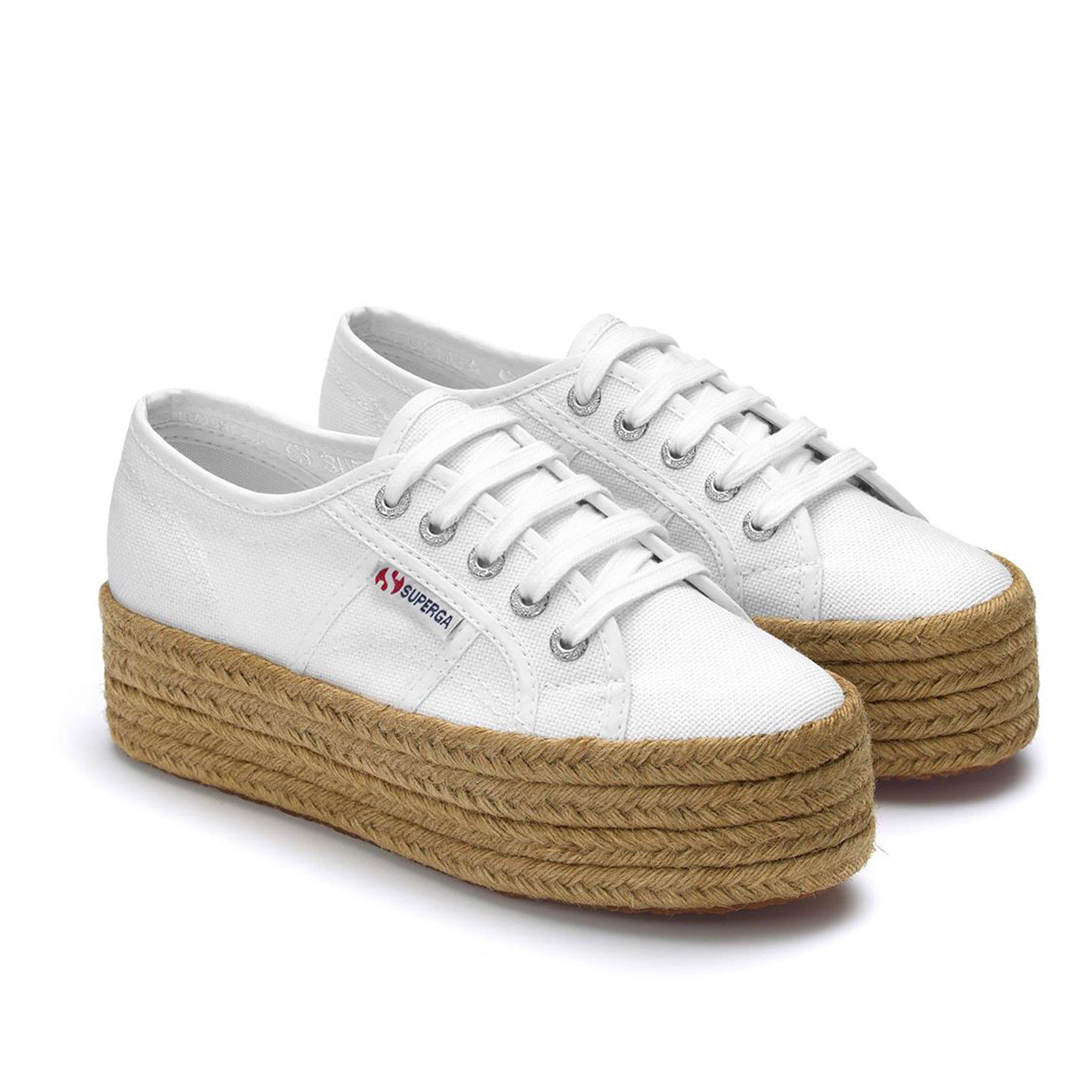 Hvid - Superga - Women's Rope Platform Trainers - 2
