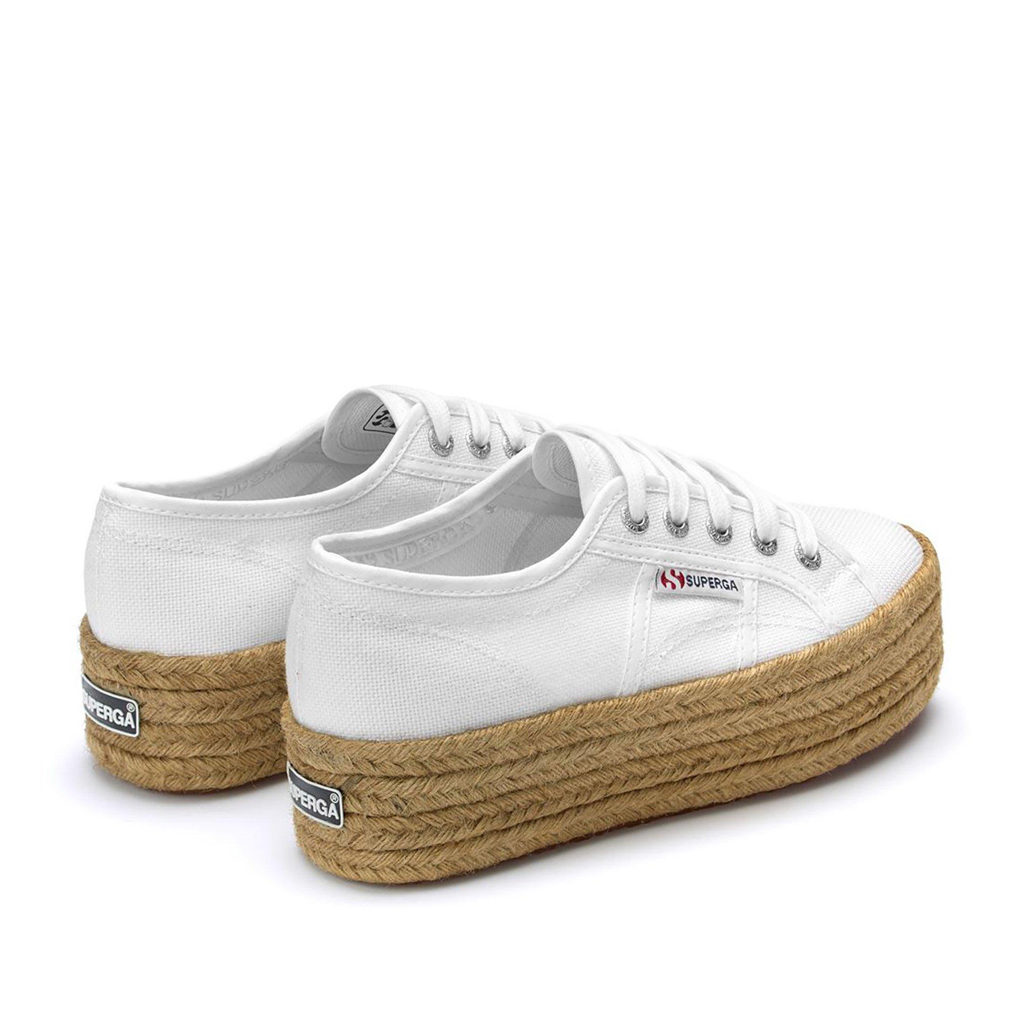 Hvid - Superga - Women's Rope Platform Trainers - 3