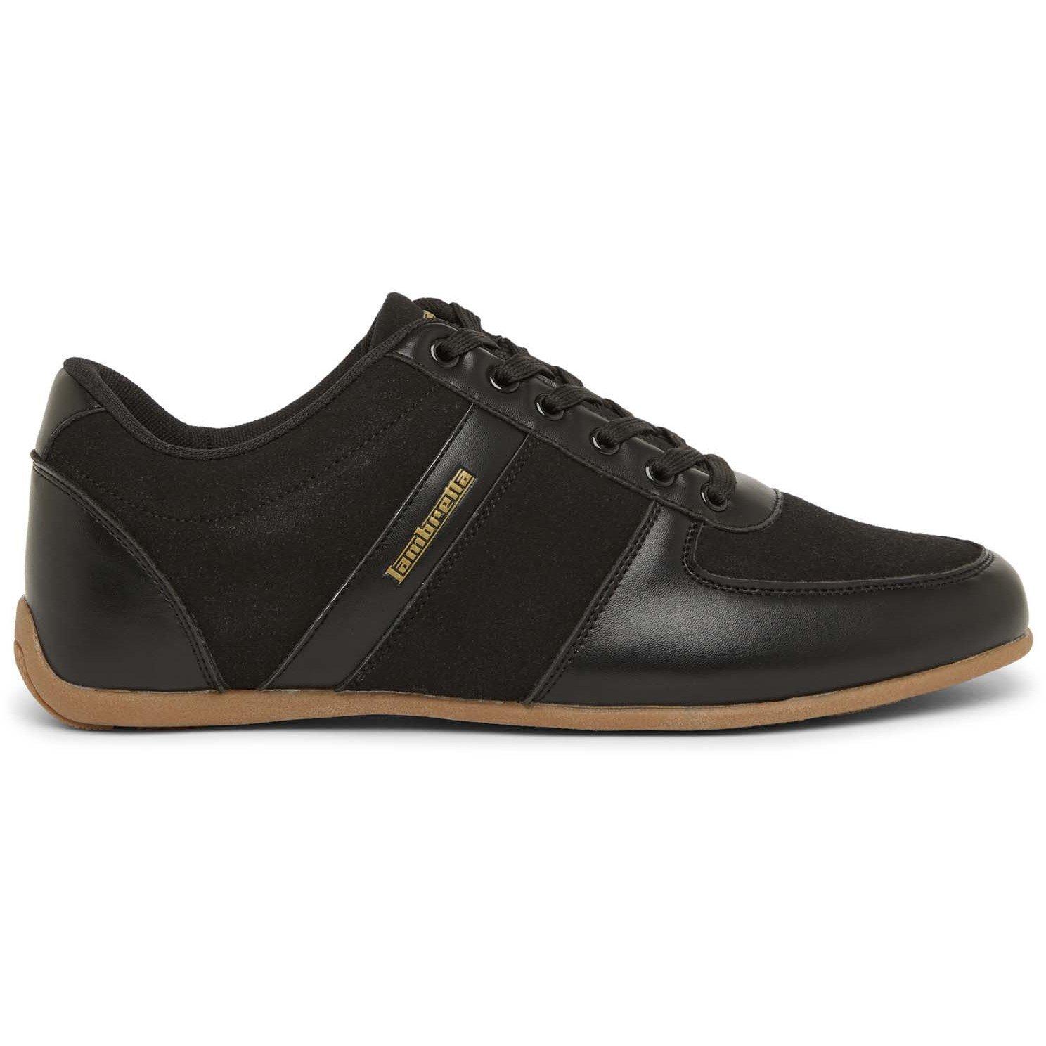 Black/Gum - Lambretta - Men's Euro Court Trainers - 1