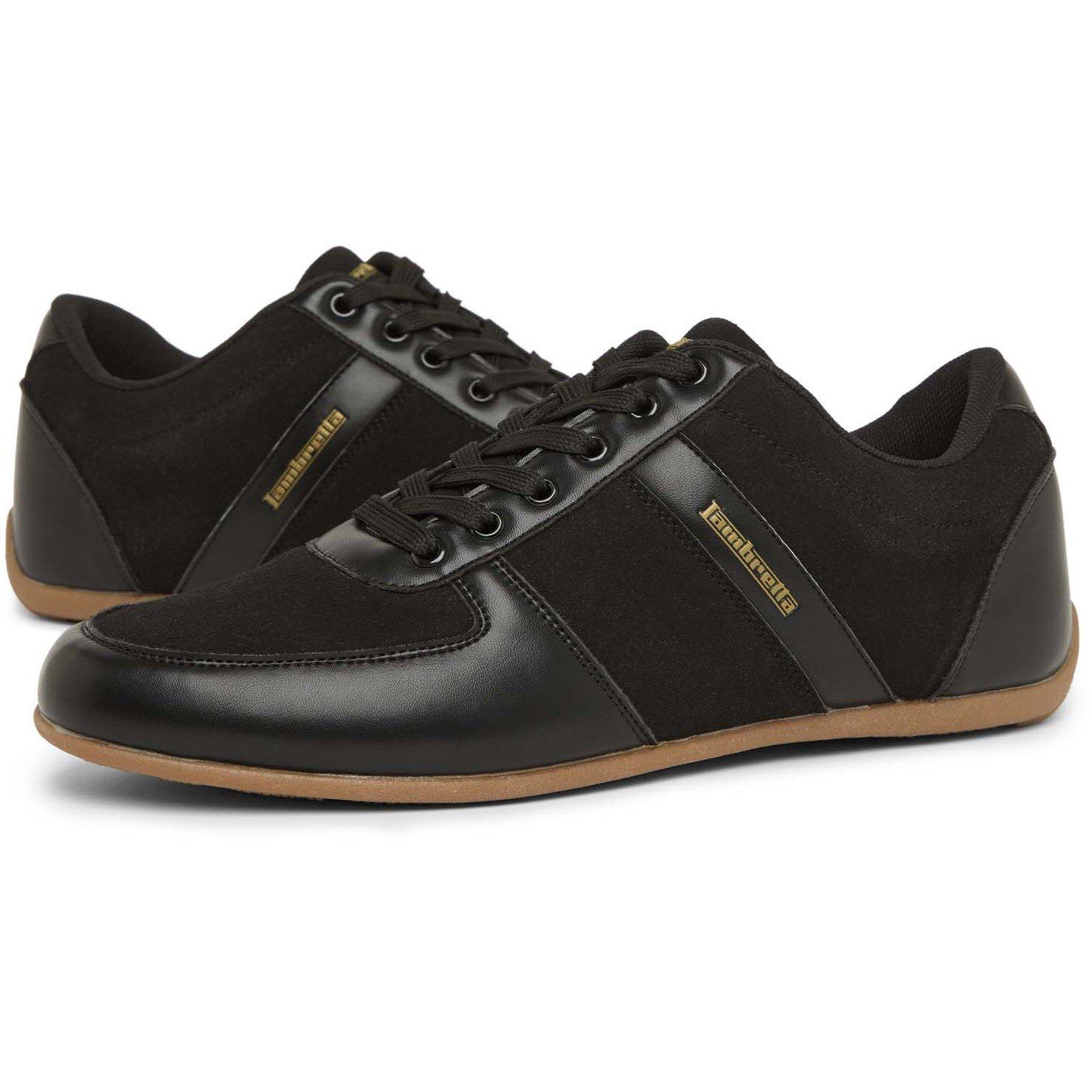 Black/Gum - Lambretta - Euro Court Trainers - 2