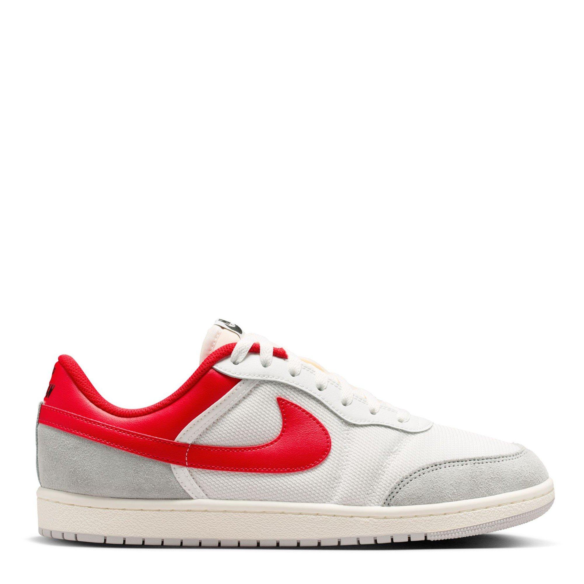 Air Jordan Men's Low-Top Trainers - Wht/Blk/Red - 9 (44)