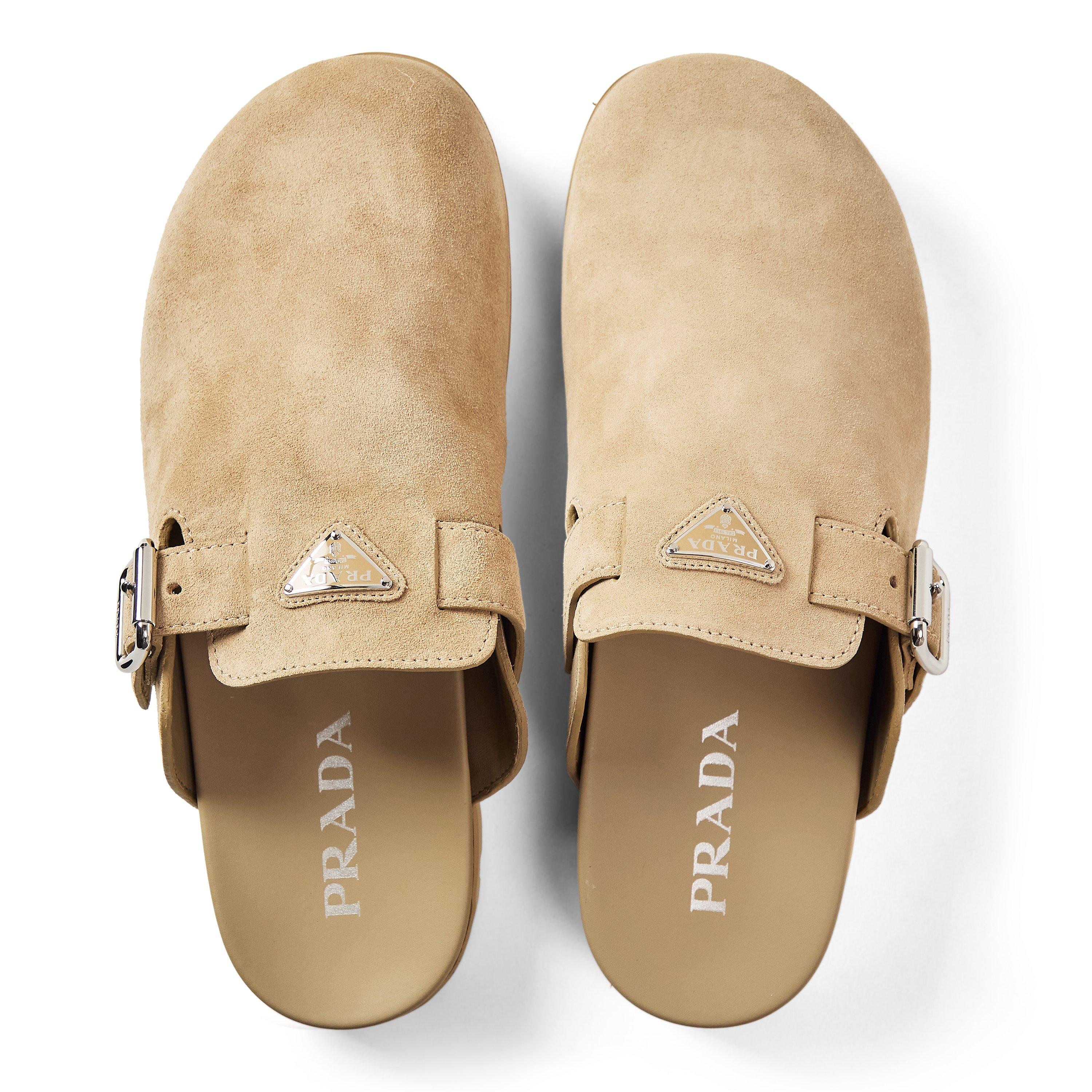 Desert - Prada - Men's Sabot Mule Flat Mules - 4