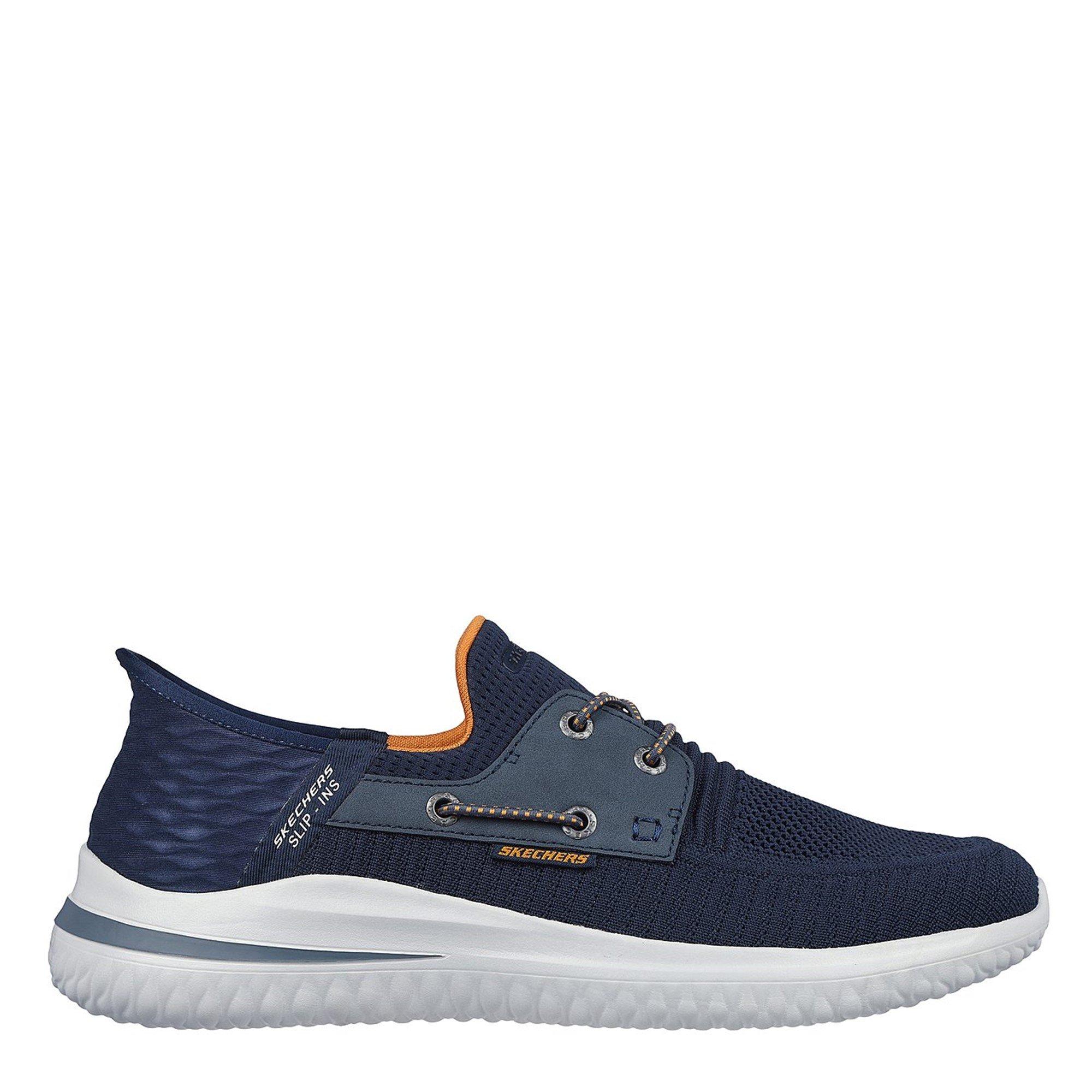 Navy - Skechers - Delson Roth Slip On Trainers - 3
