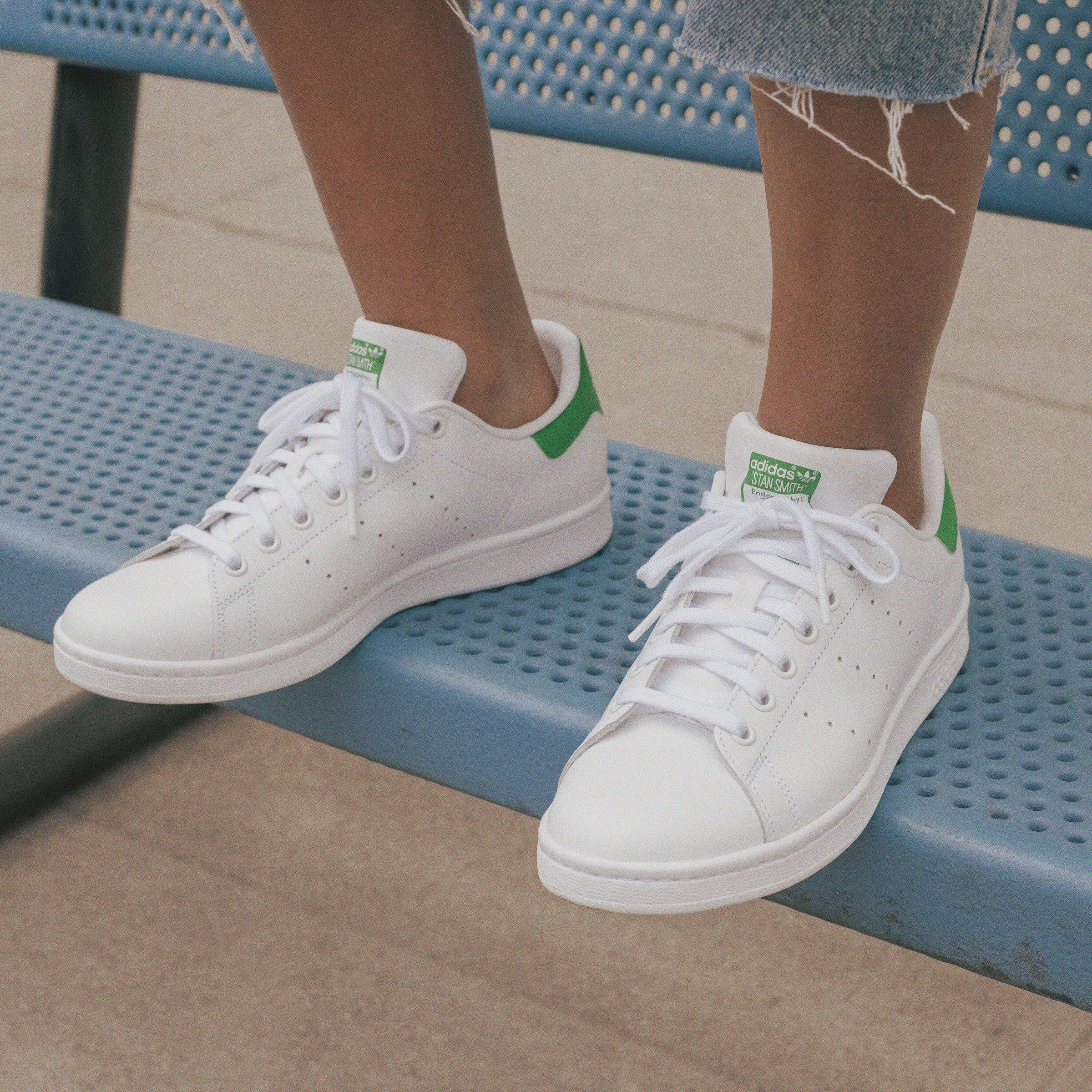 Wht/Grn - adidas Originals - Stan Smith Trainers - 14