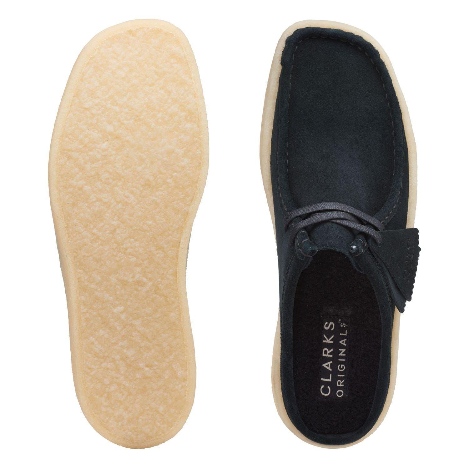 Black - Clarks Originals - Men's Wallabee Cup Suede Boat Shoes - 4