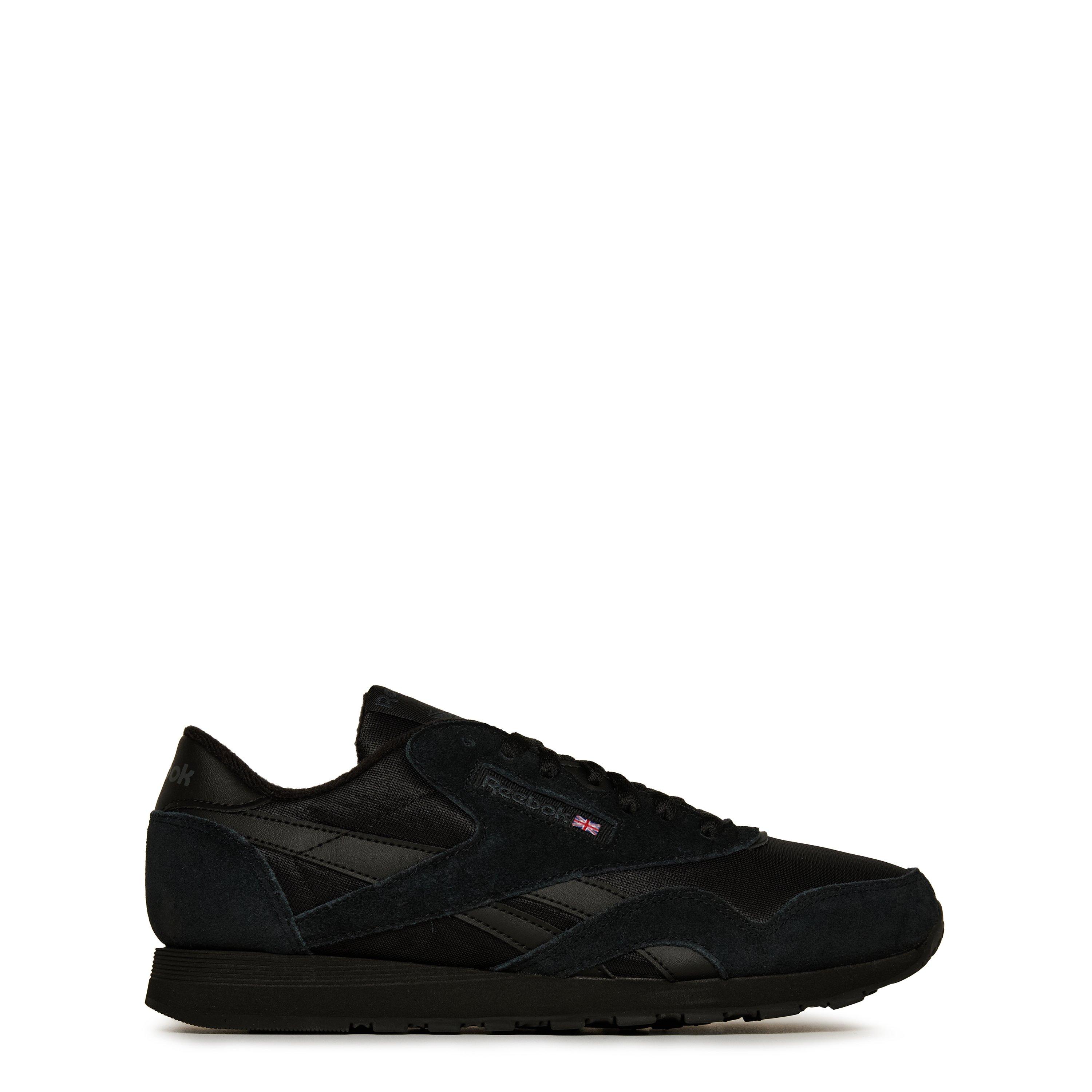Reebok Men's Classic Nylon Shoes - Black/Grey - 7 (40.5)
