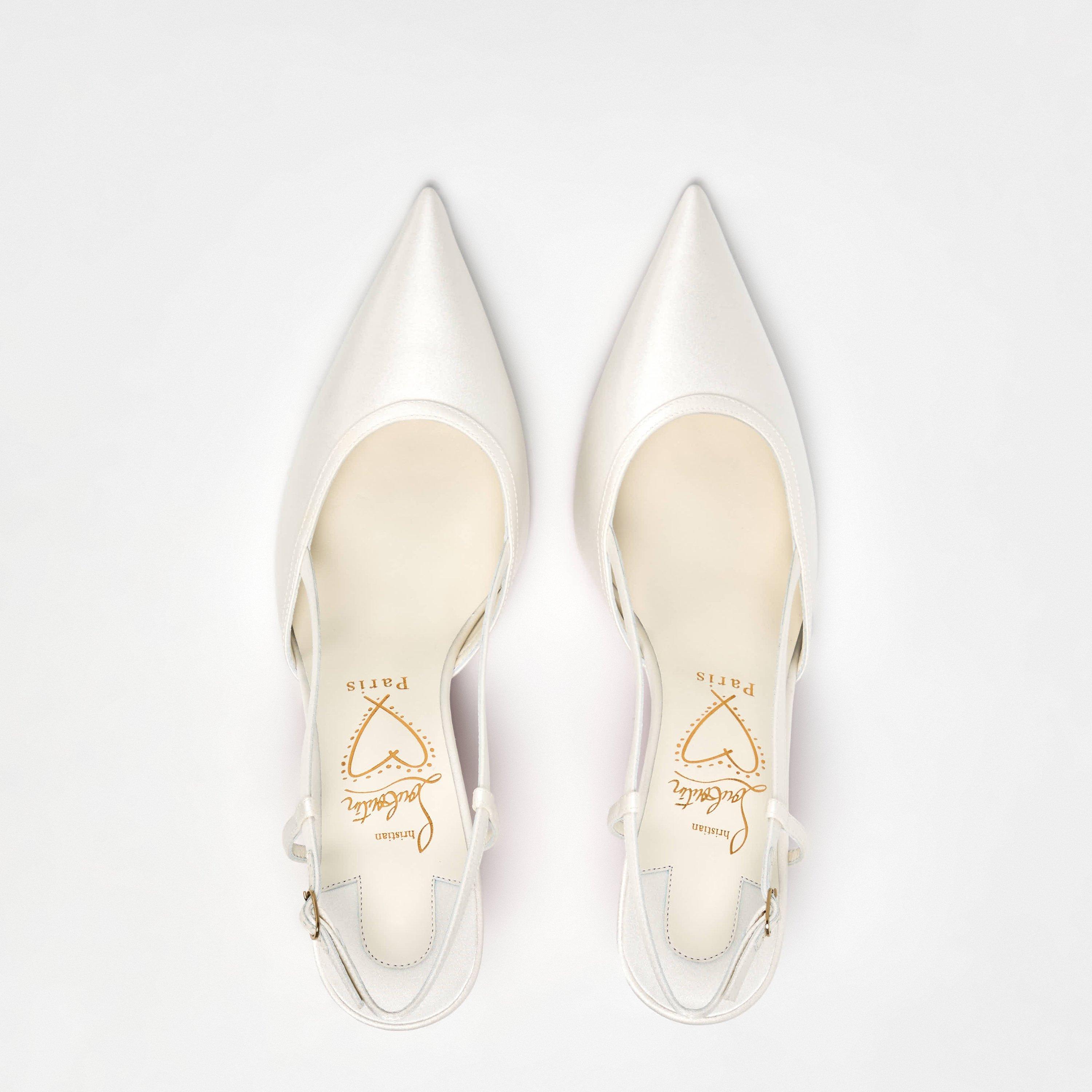 Ivory Snow - Christian Louboutin - Women's Miss Z Slingbacks - 5