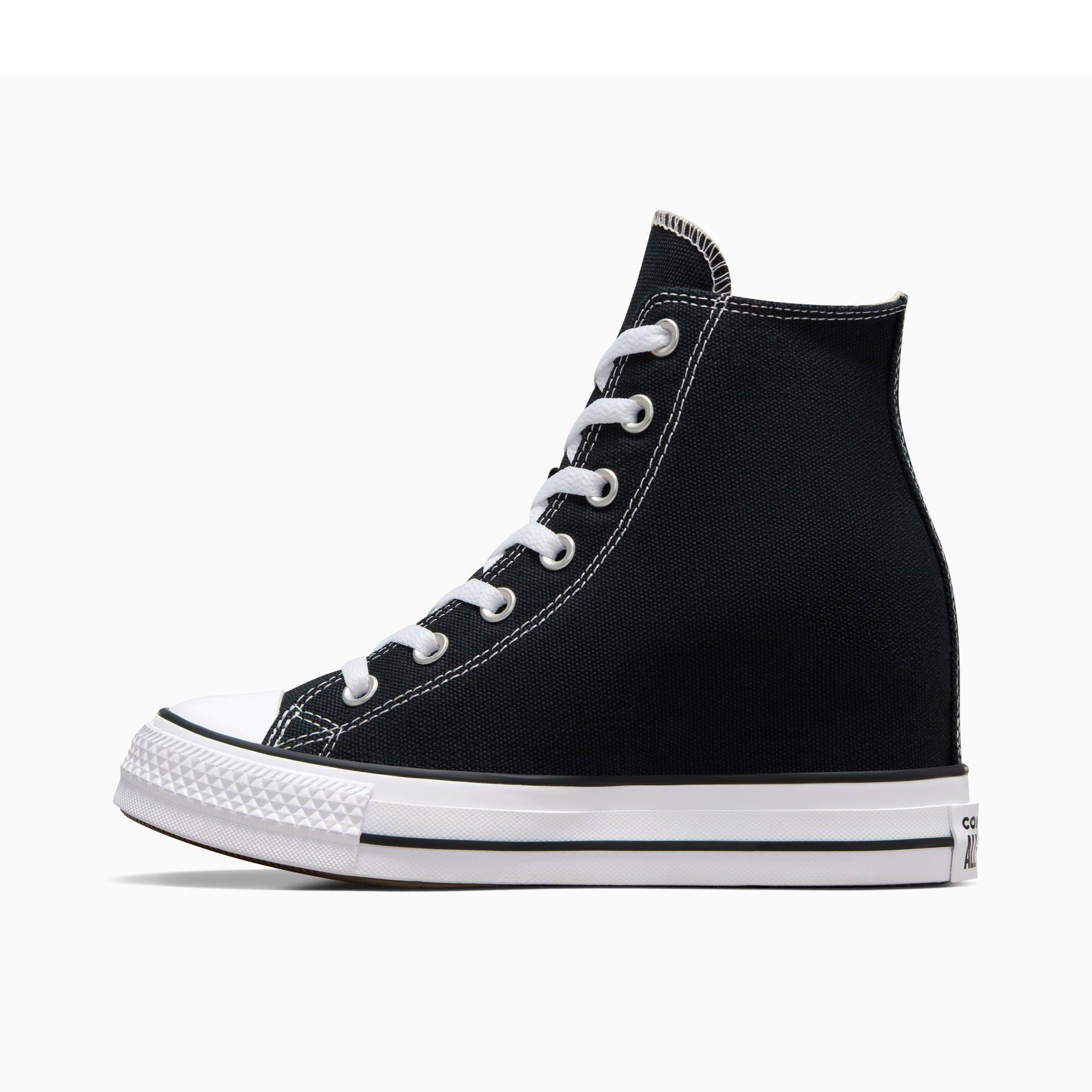 001-Black/Red - Converse - Women's Chuck Taylor All Star Classic Wedge Trainers - 2