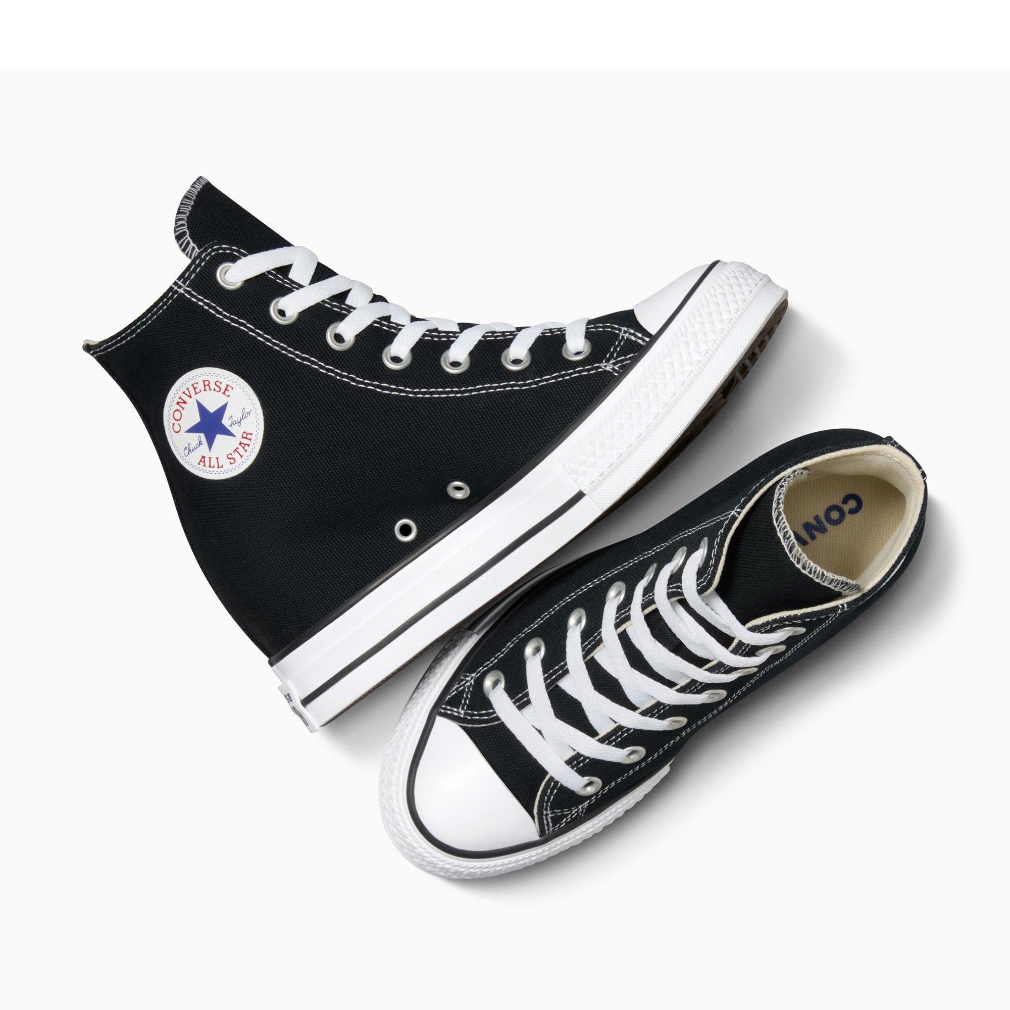 001-Black/Red - Converse - Women's Chuck Taylor All Star Classic Wedge Trainers - 3