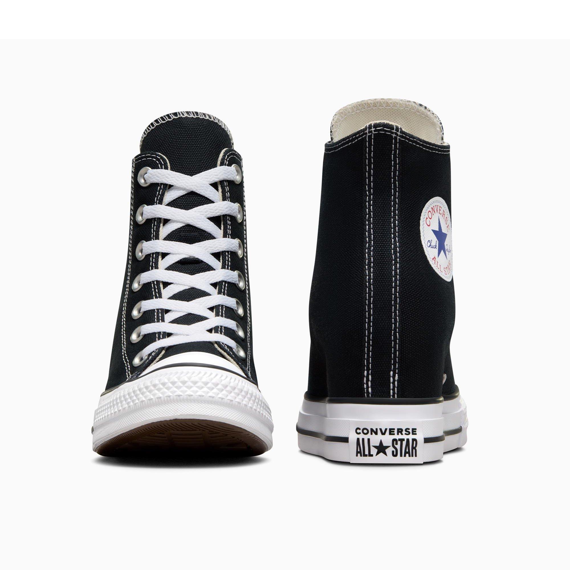 001-Black/Red - Converse - Women's Chuck Taylor All Star Classic Wedge Trainers - 4