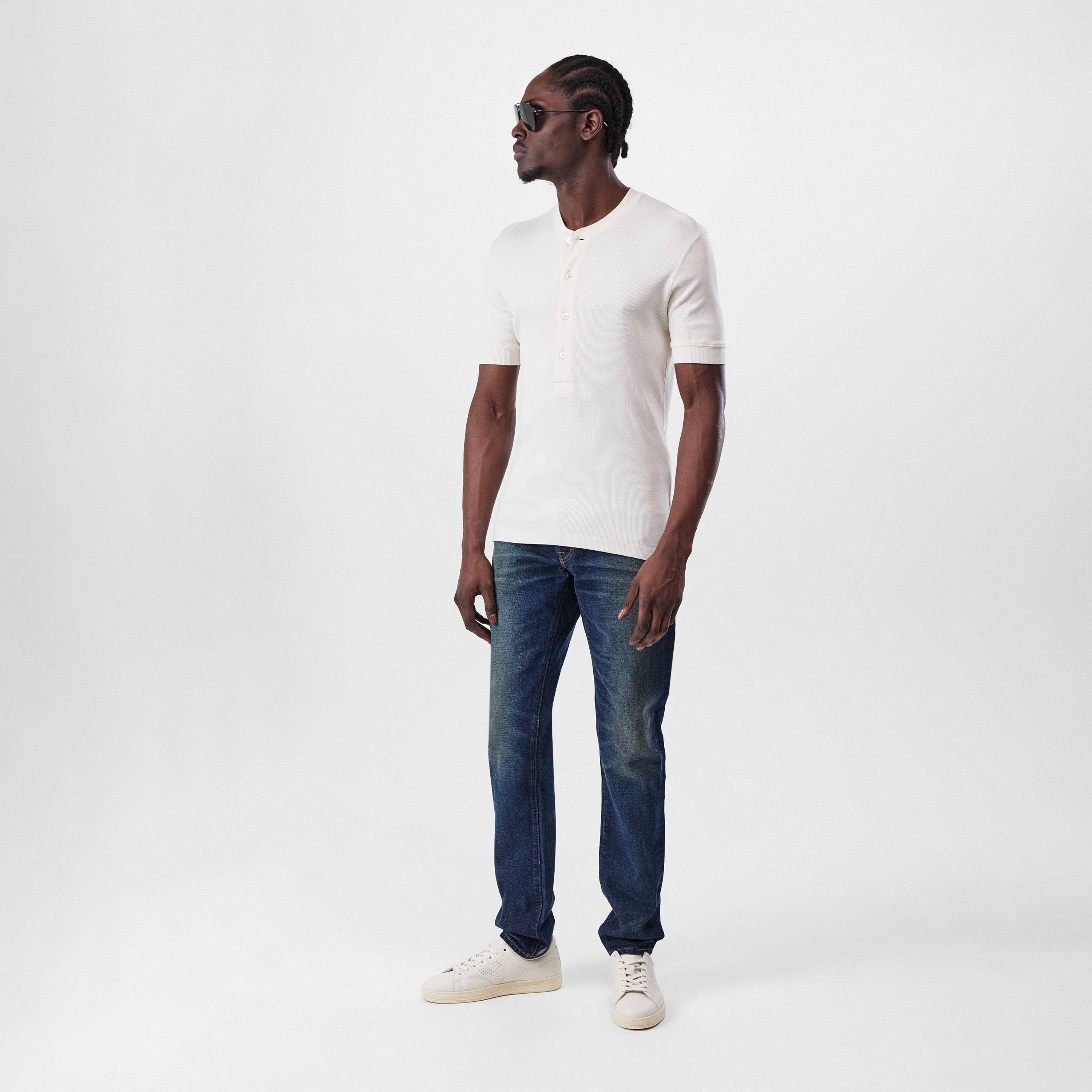 Cream 3WW06 - Tom Ford - Warwick Leather Trainers - 7