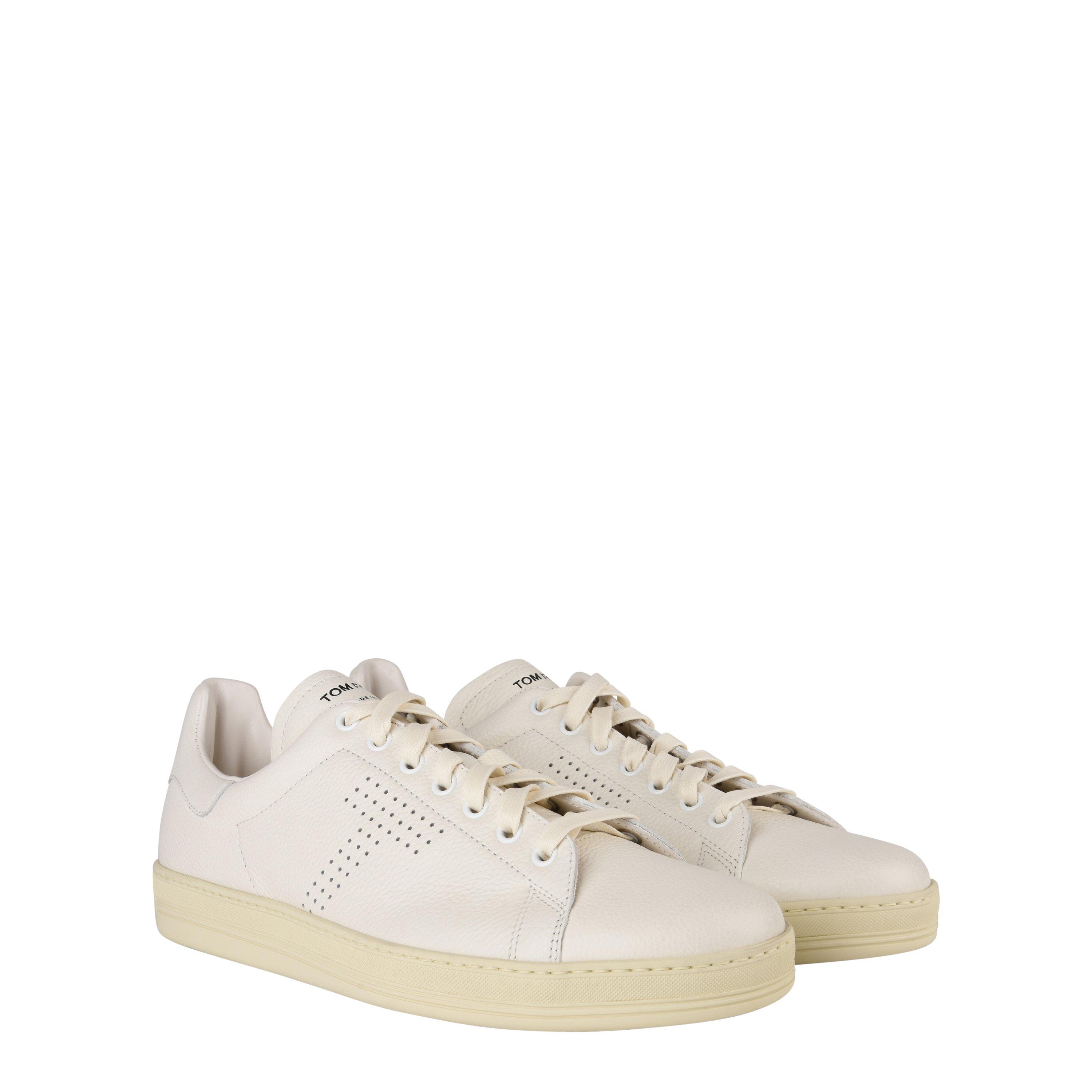 Cream 3WW06 - Tom Ford - Warwick Leather Trainers - 4