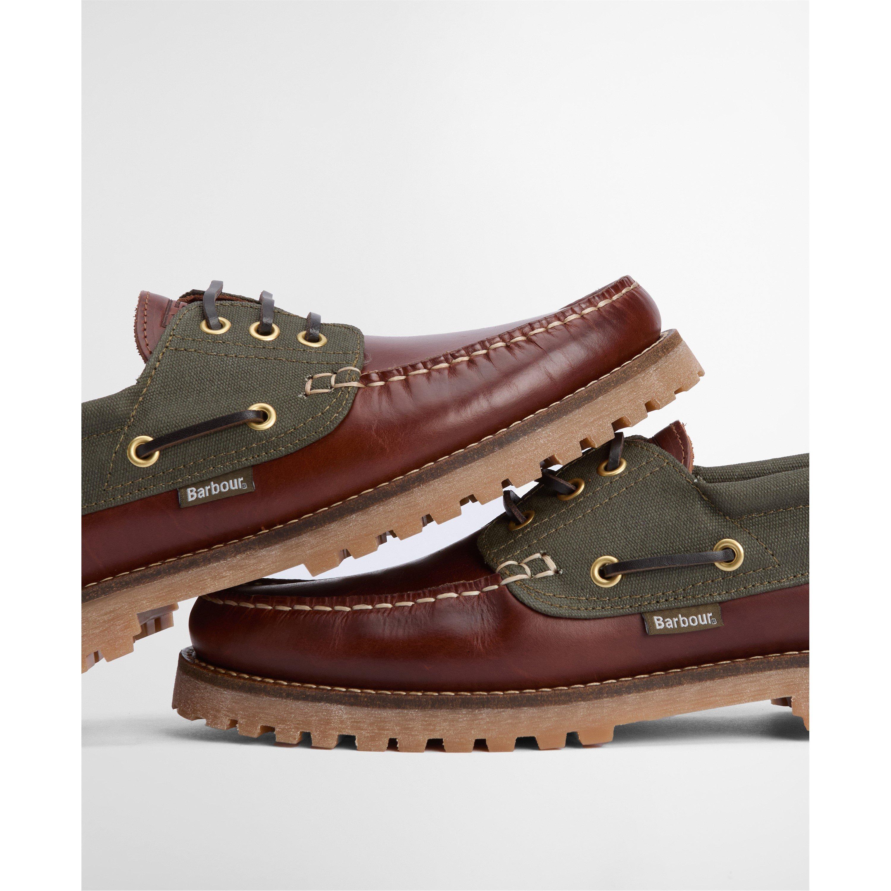 BR71 Mahogany - Barbour - Mens Re-Engineered Deck Boat Shoes - 5