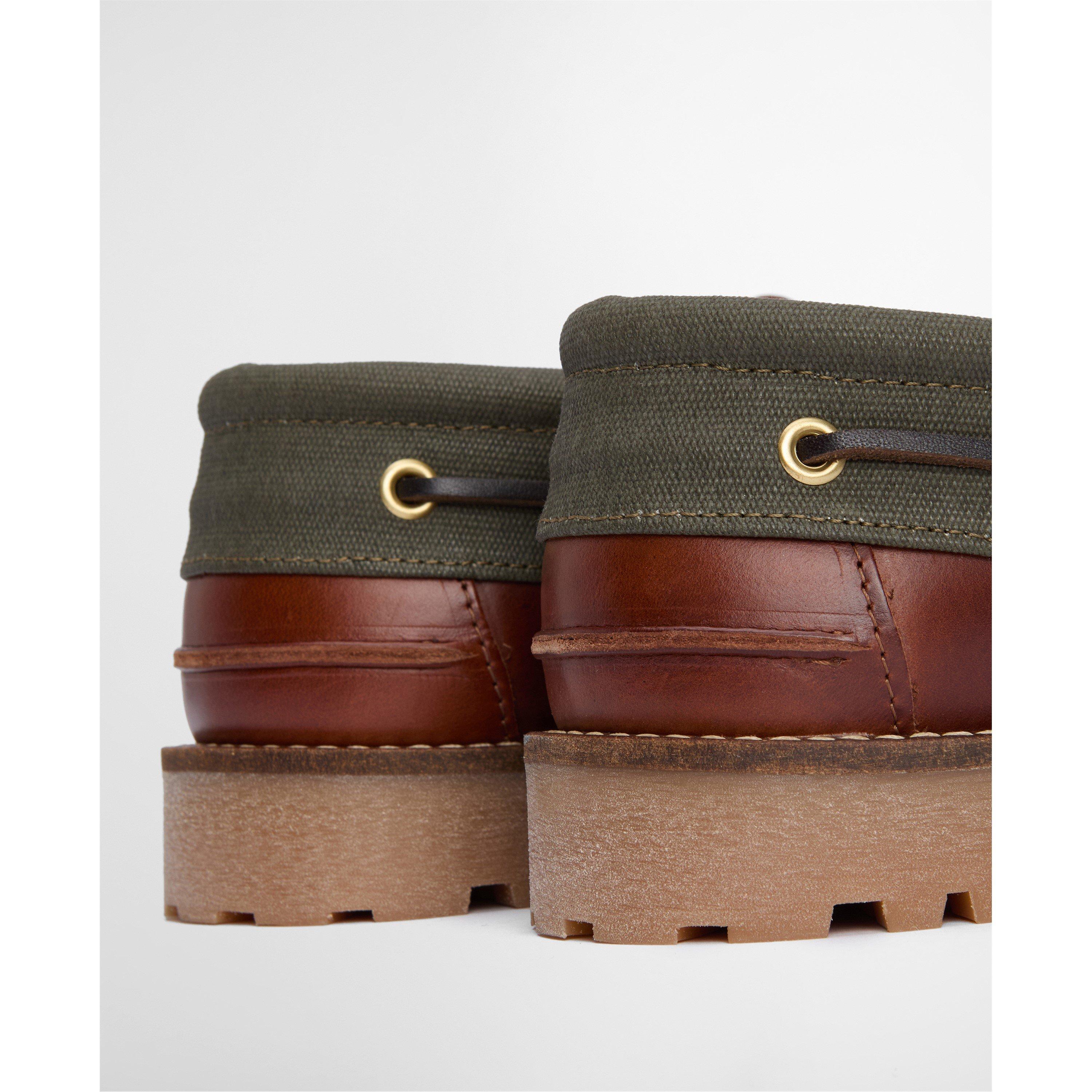 BR71 Mahogany - Barbour - Mens Re-Engineered Deck Boat Shoes - 6
