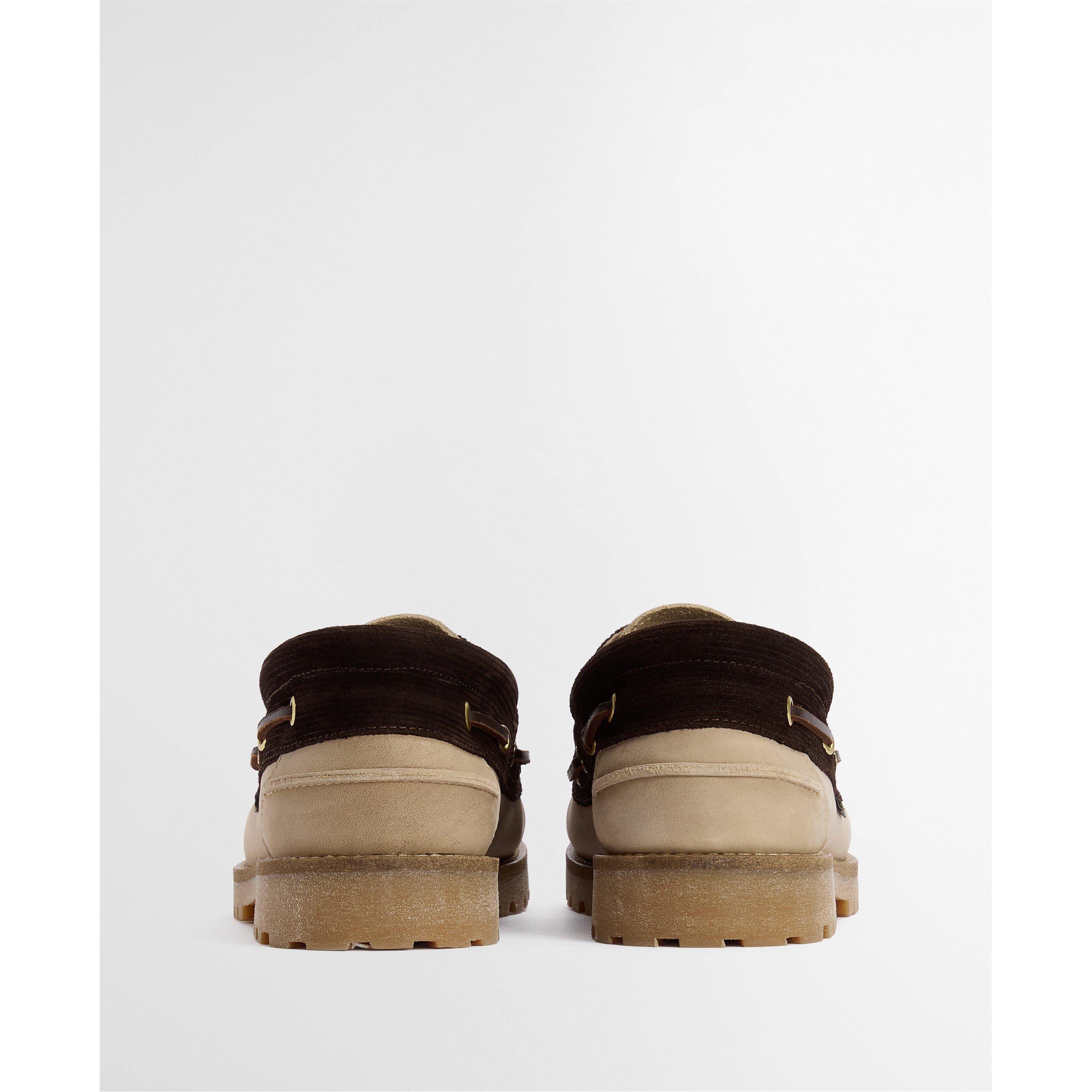 BE34 Sand/Brown - Barbour - Mens Re-Engineered Deck Boat Shoes - 3