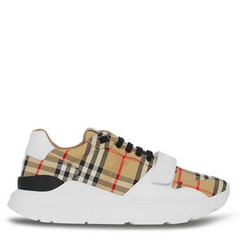 Burberry Men's Regis Check Cotton Trainers