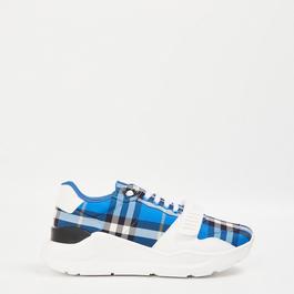 Burberry Men's Regis Check Cotton Trainers