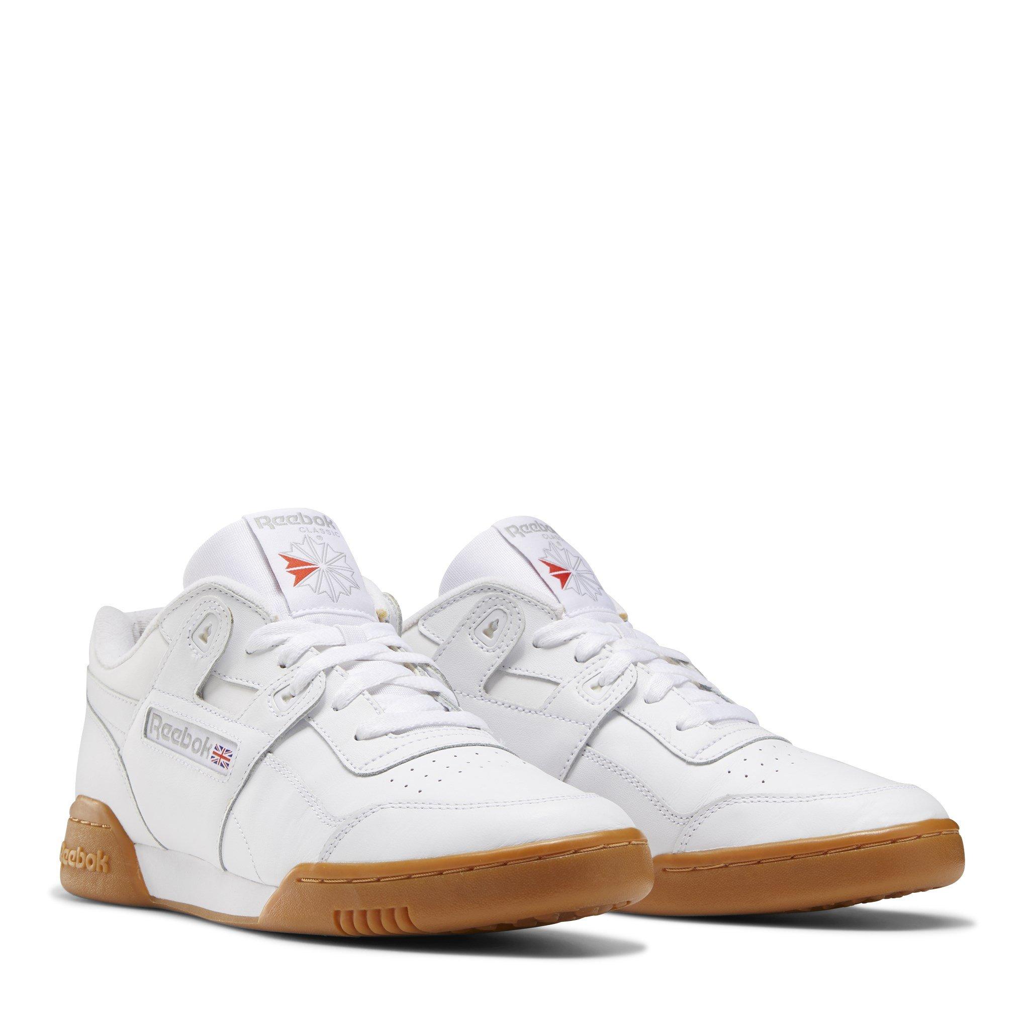 White/Gum - Reebok - Classics Workout Plus Trainers - 3