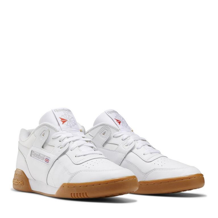 Blanc/Gomme - Reebok - Classics Workout Plus Trainers - 3