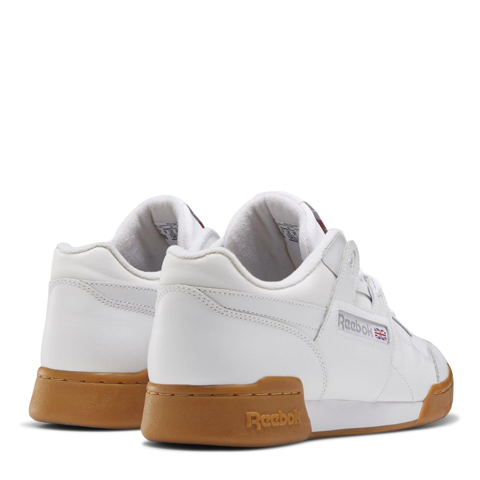 White/Gum - Reebok - Classics Workout Plus Trainers - 4