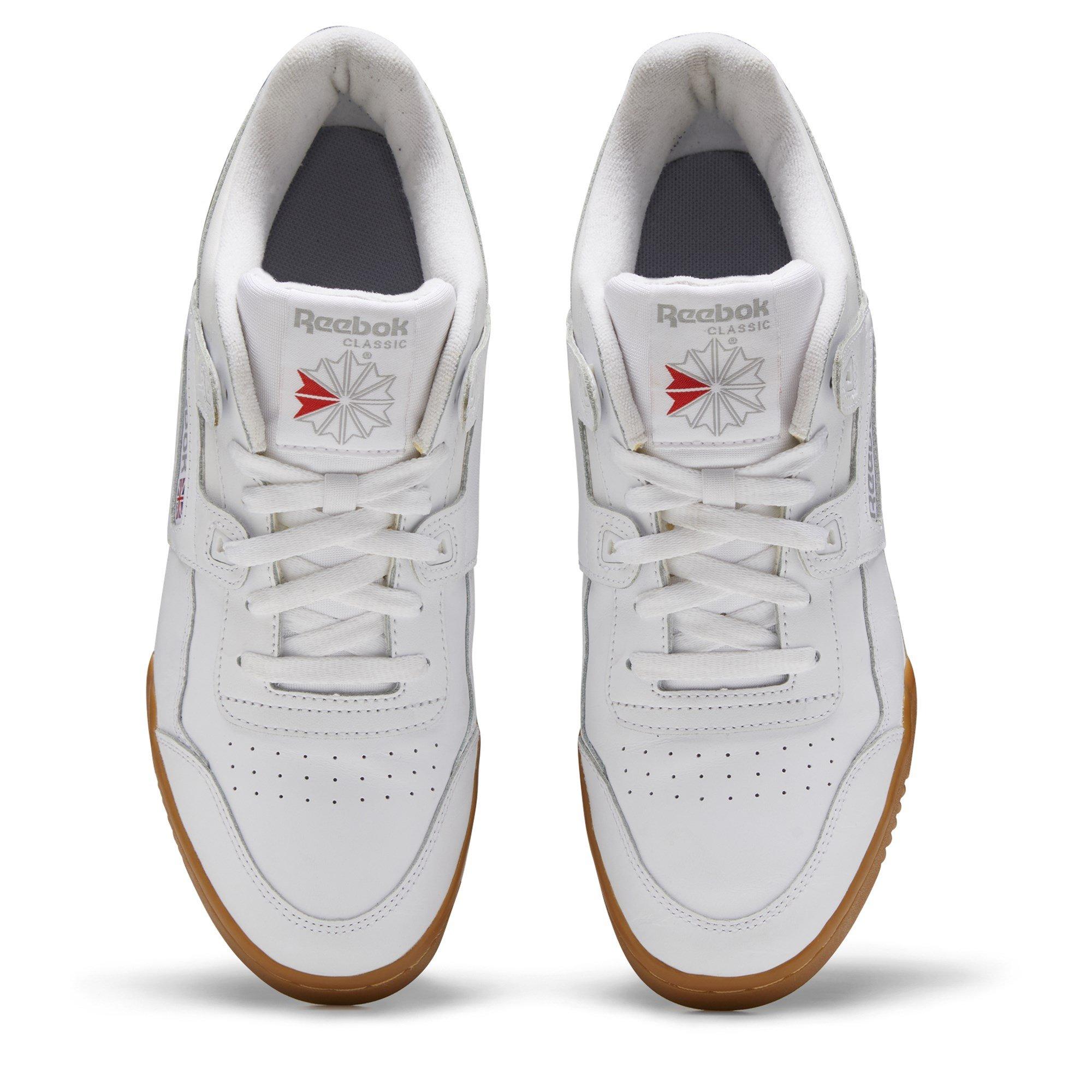 White/Gum - Reebok - Classics Workout Plus Trainers - 5