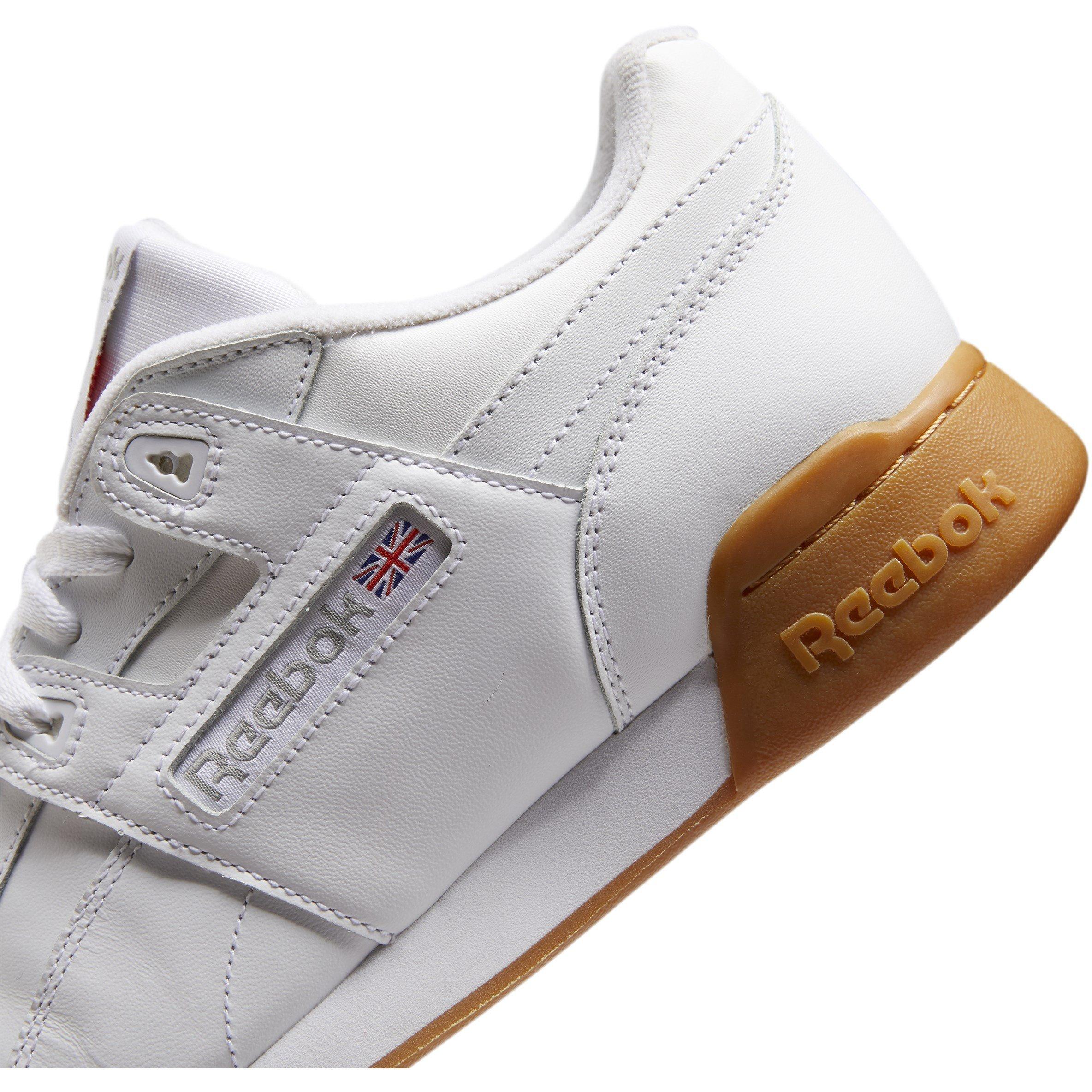 White/Gum - Reebok - Classics Workout Plus Trainers - 7