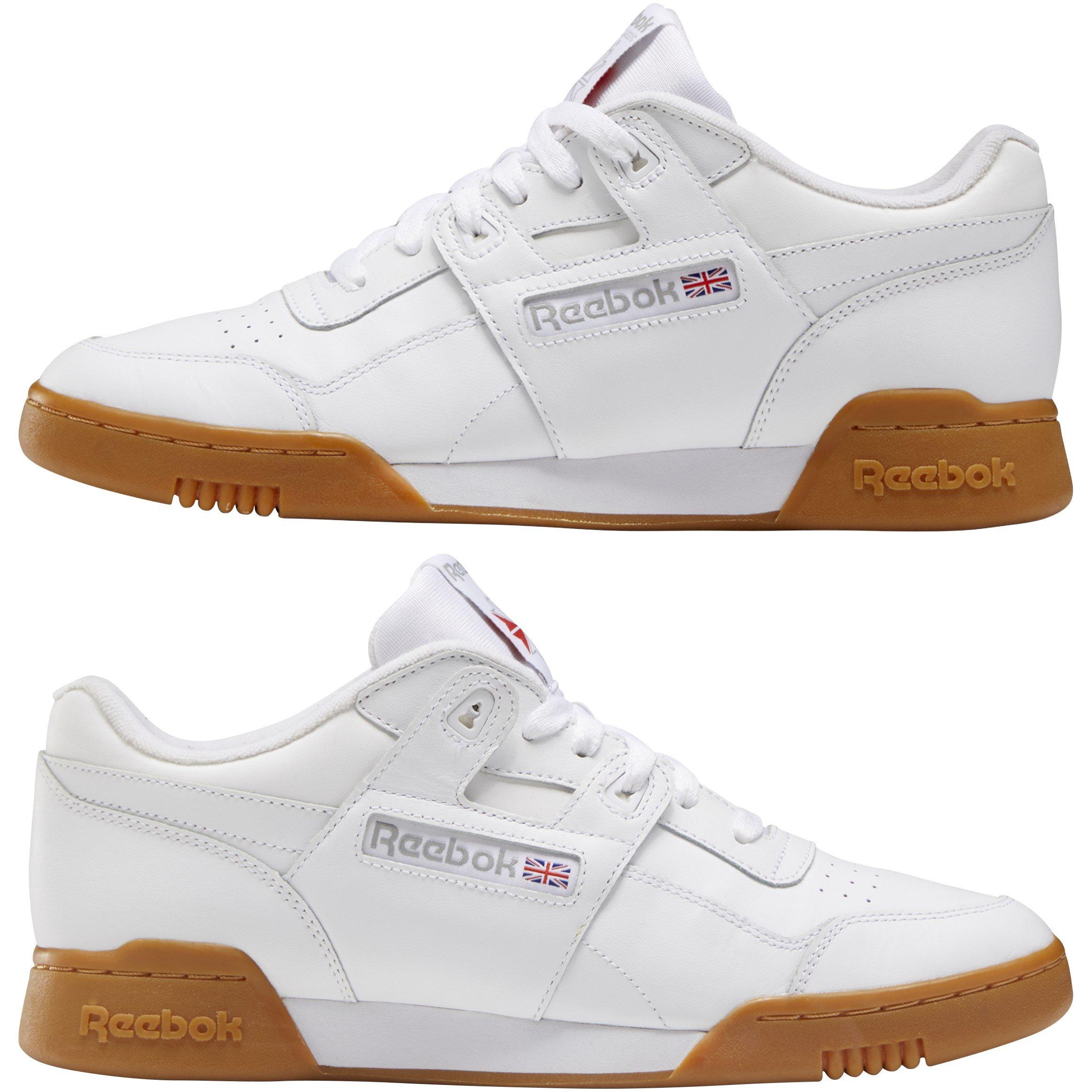 White/Gum - Reebok - Classics Workout Plus Trainers - 10