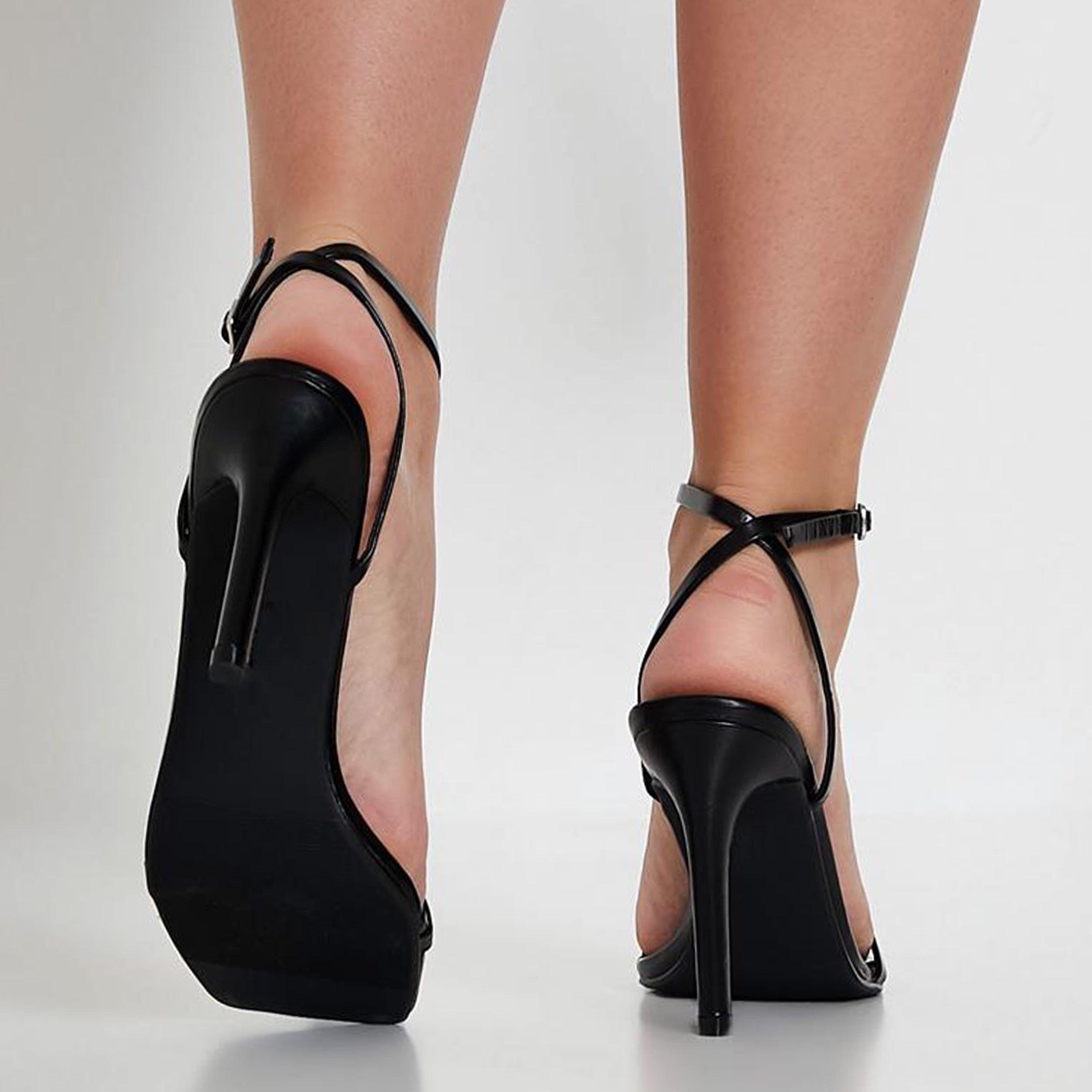 Black - I Saw It First - ISAWITFIRST Barely There Heeled Sandals - 3