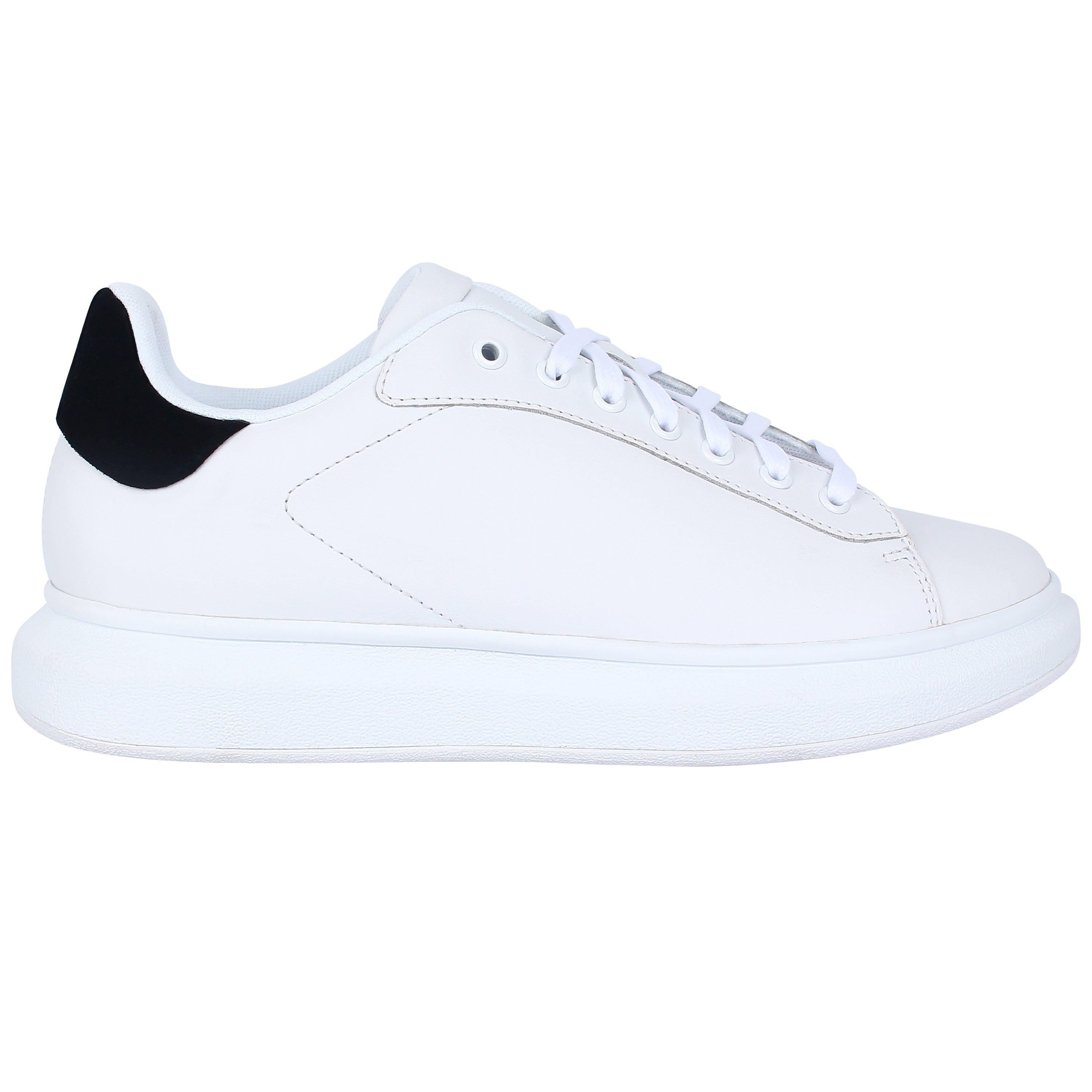 Hvid/Sort - Jack Wills - Platform Leather Trainer - 1