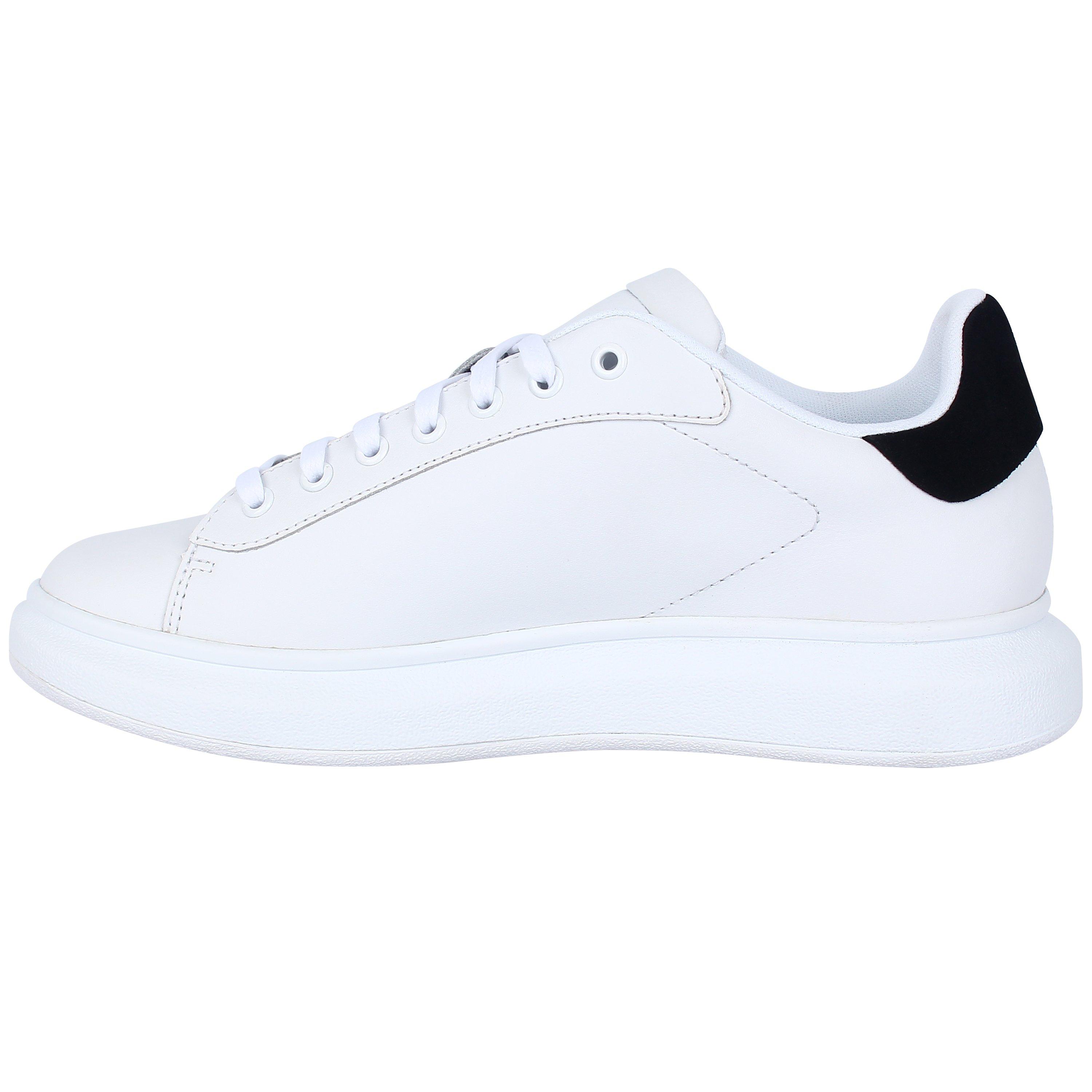 White/Black - Jack Wills - Platform Leather Trainer - 2