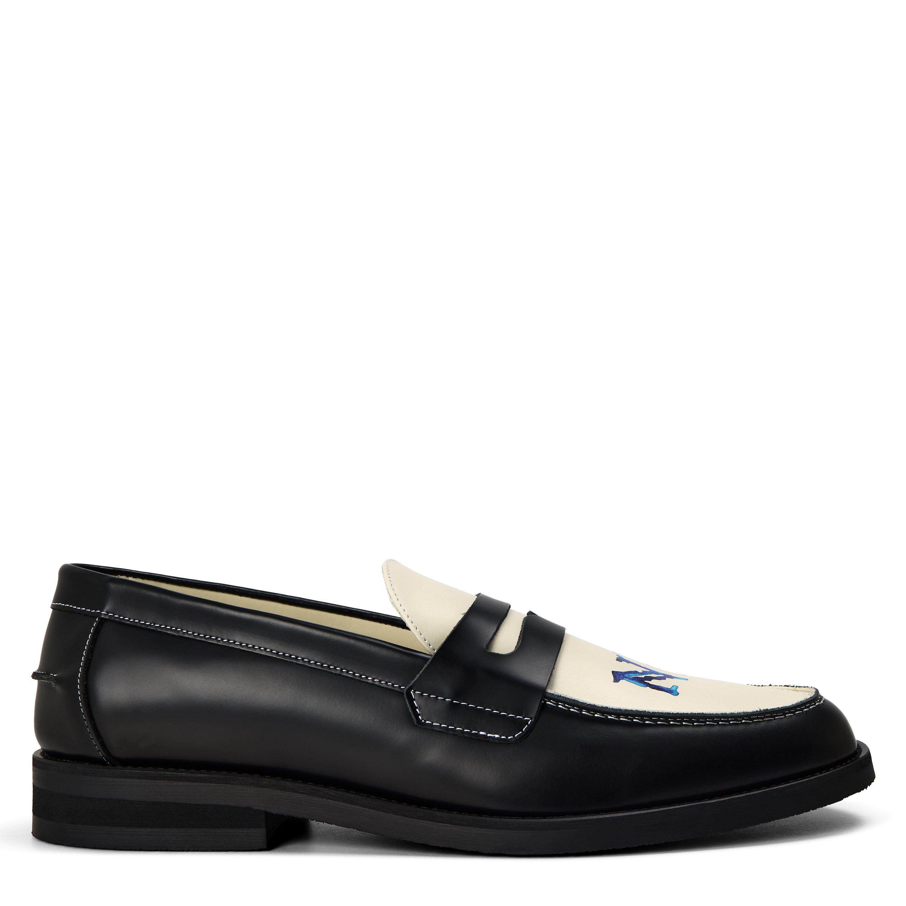 Black/White - Duke and Dexter - Men's NY Penny Loafers - 1