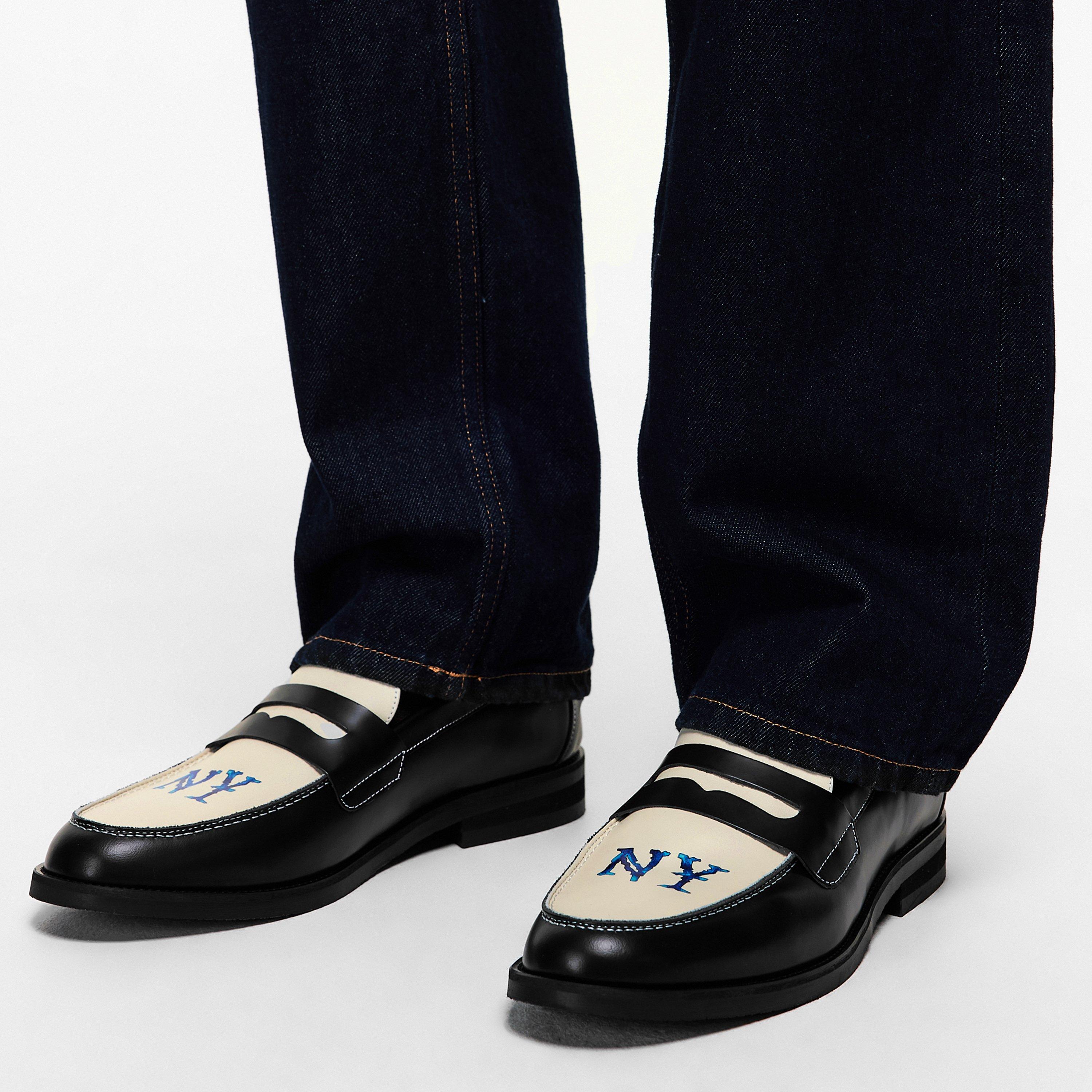 Black/White - Duke and Dexter - Men's NY Penny Loafers - 3