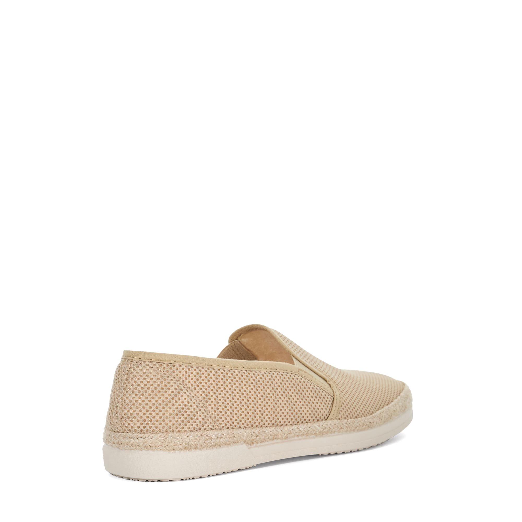 Beige - Dune London - Men's Ferdo Canvas Slip On Espadrilles - 3