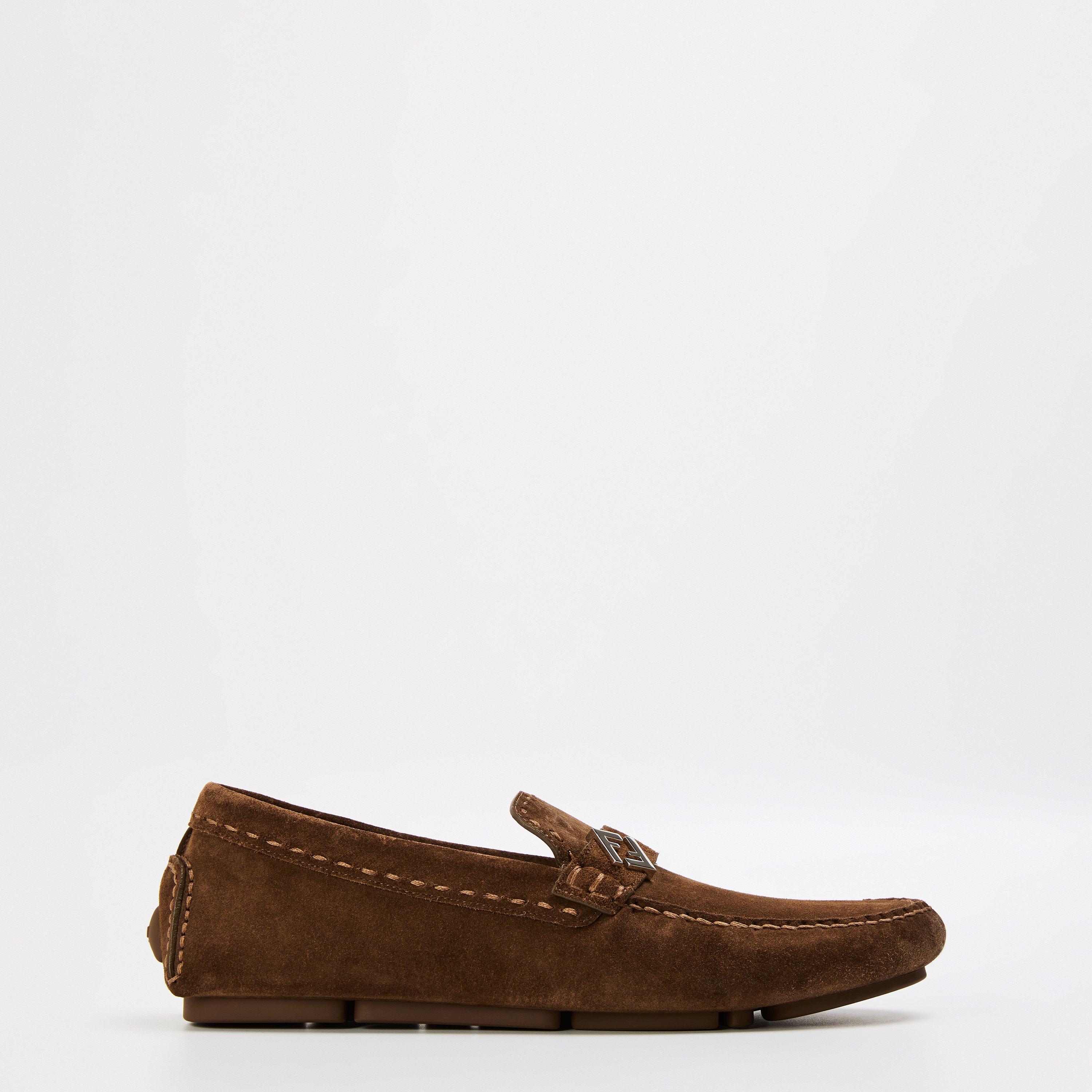 Fendi Men's Italian Slip-On Loafers - Brown - Size 9 (43)