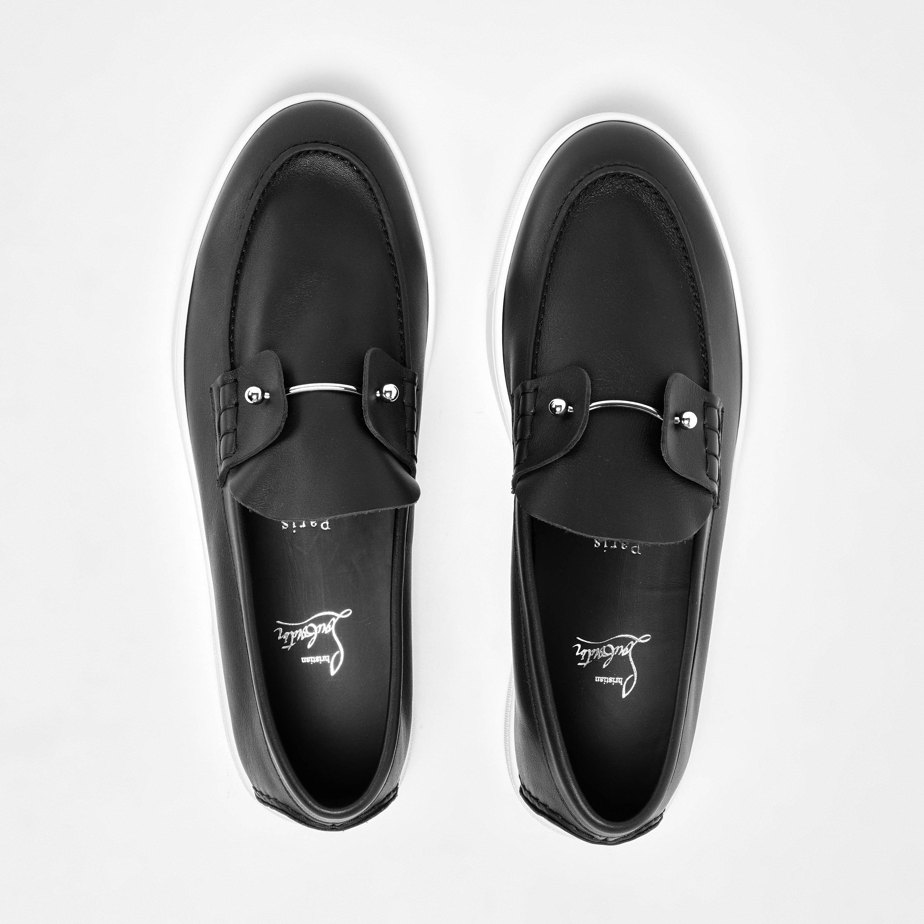 Black - Christian Louboutin - Men's Chambliboat Calf Leather Loafers - 5