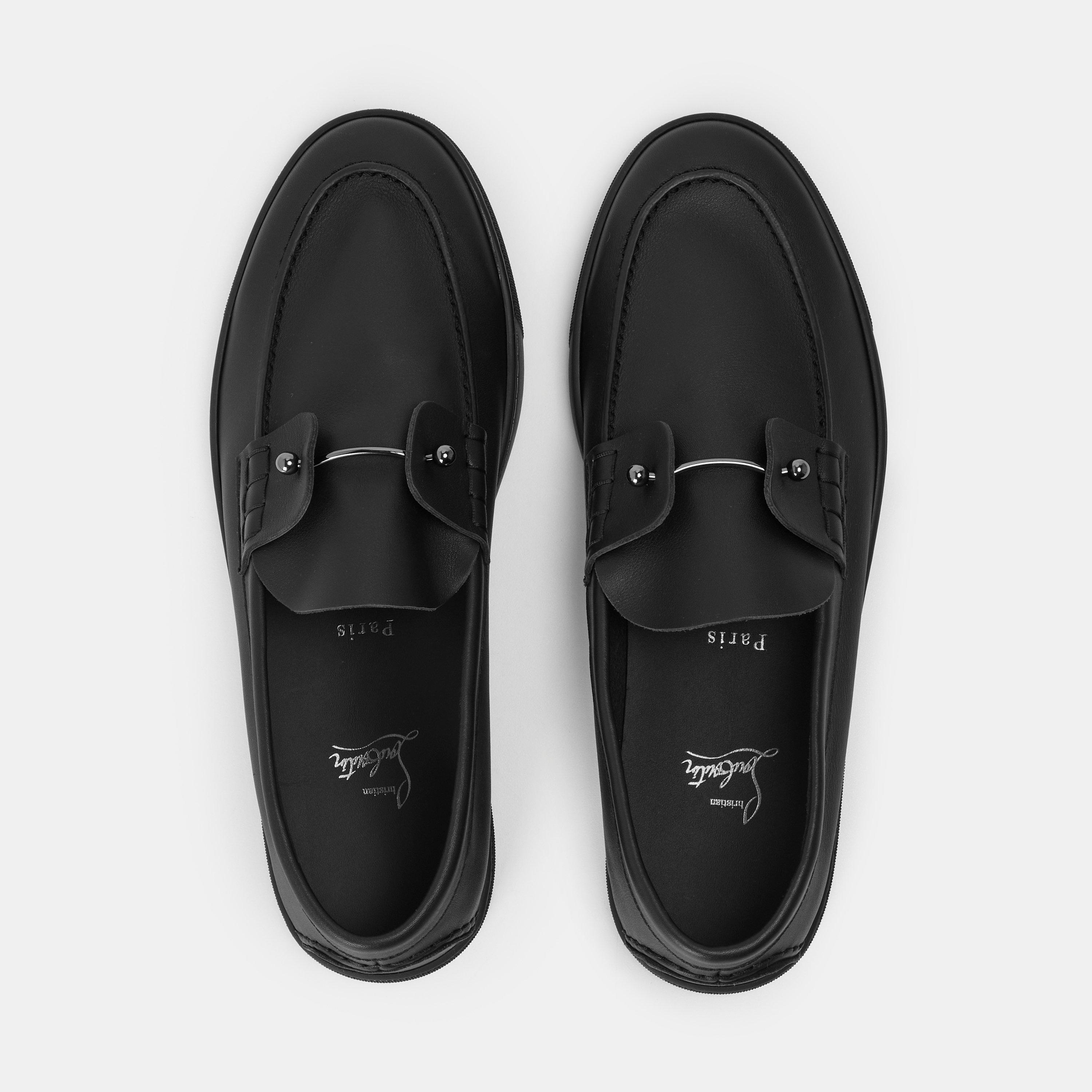 Black - Christian Louboutin - Men's Chambliboat Calf Leather Loafers - 5