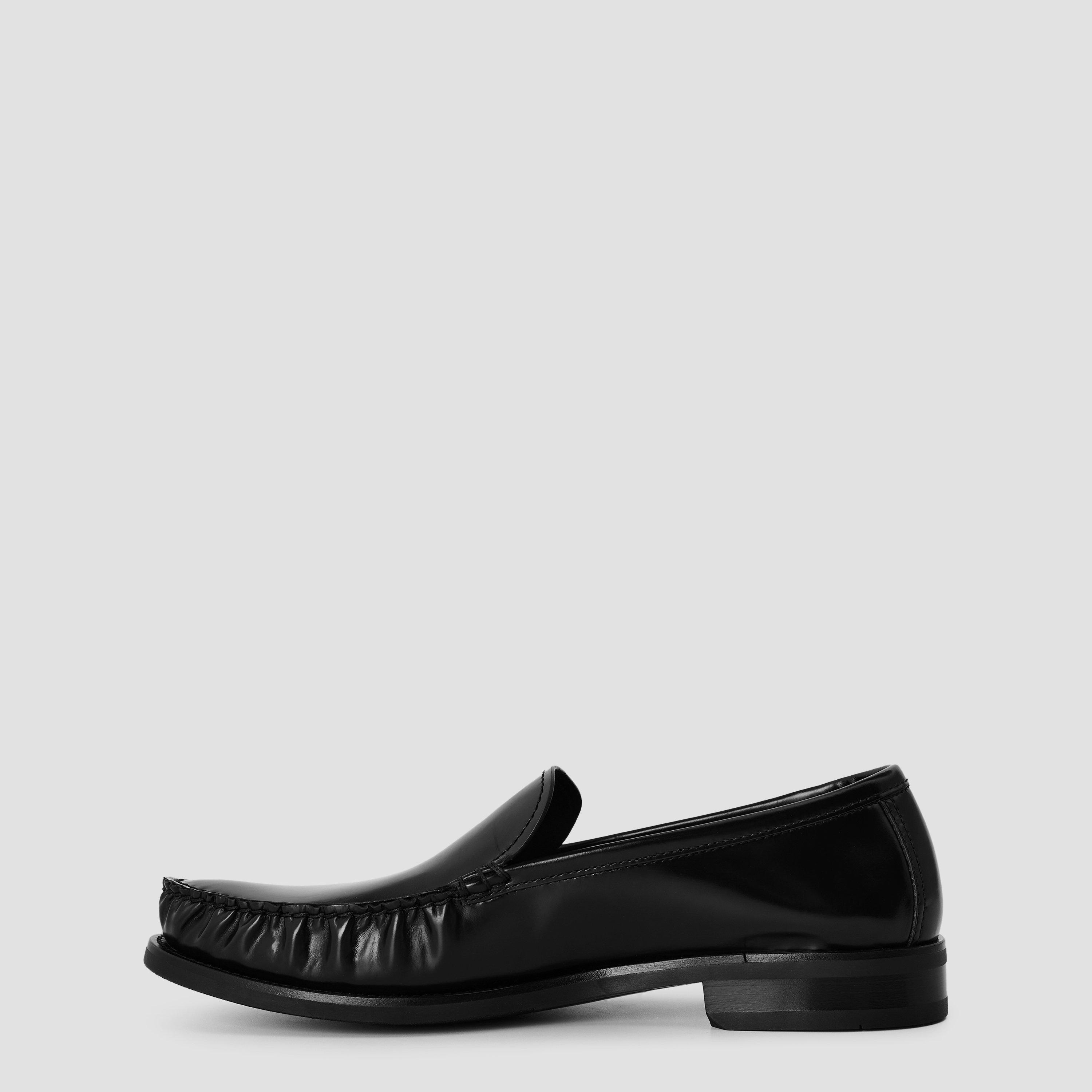 Black - Prada - Brushed Leather Loafers - 2