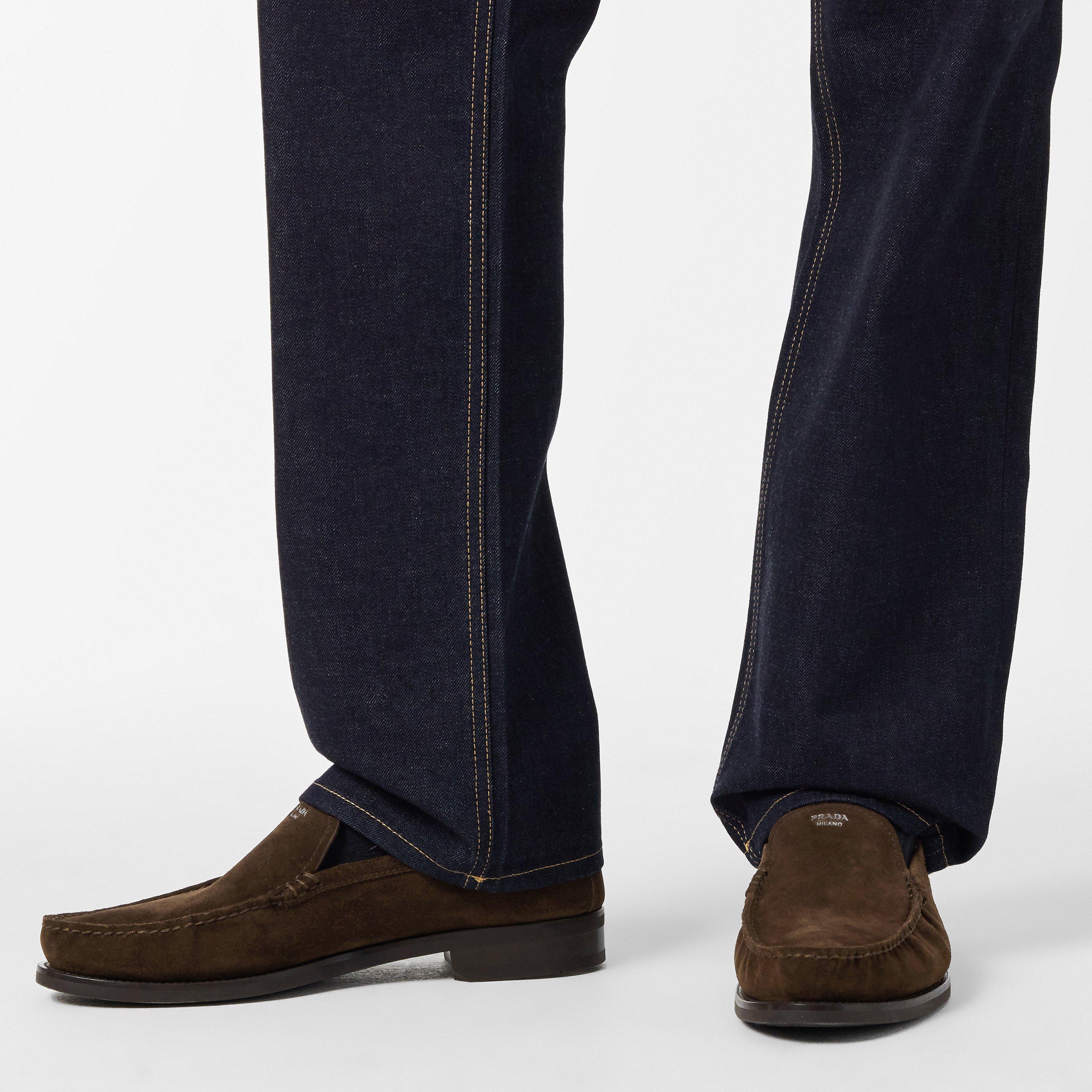 Dark Brown - Prada - Mens Foil Loafers - 3
