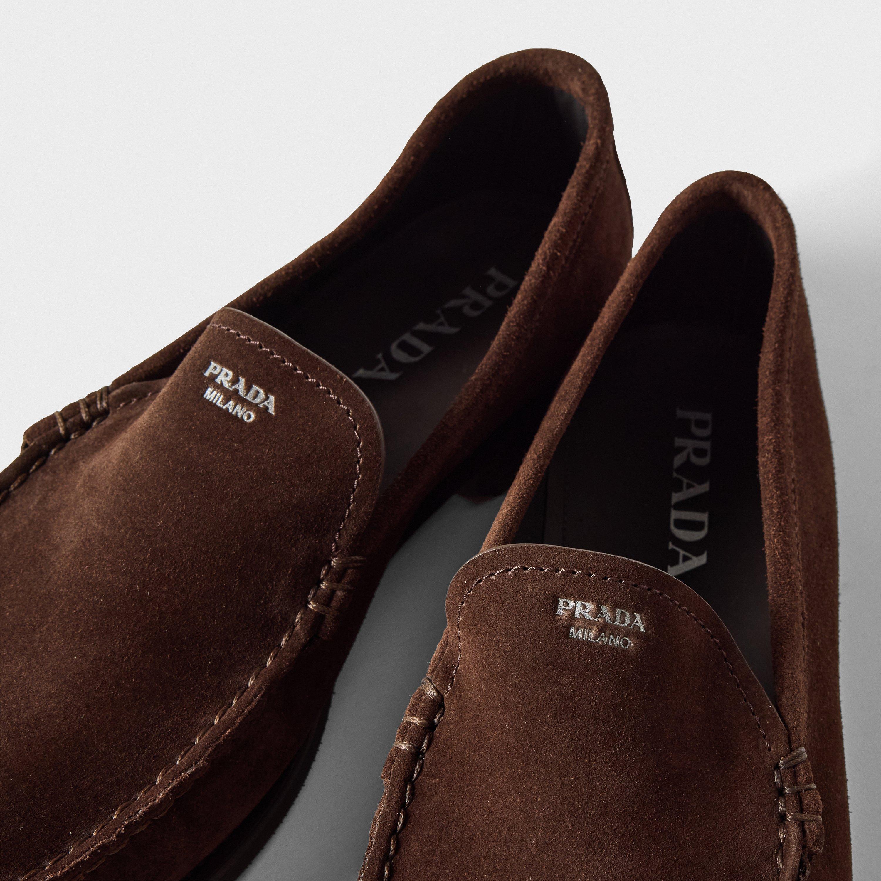 Dark Brown - Prada - Mens Foil Loafers - 4