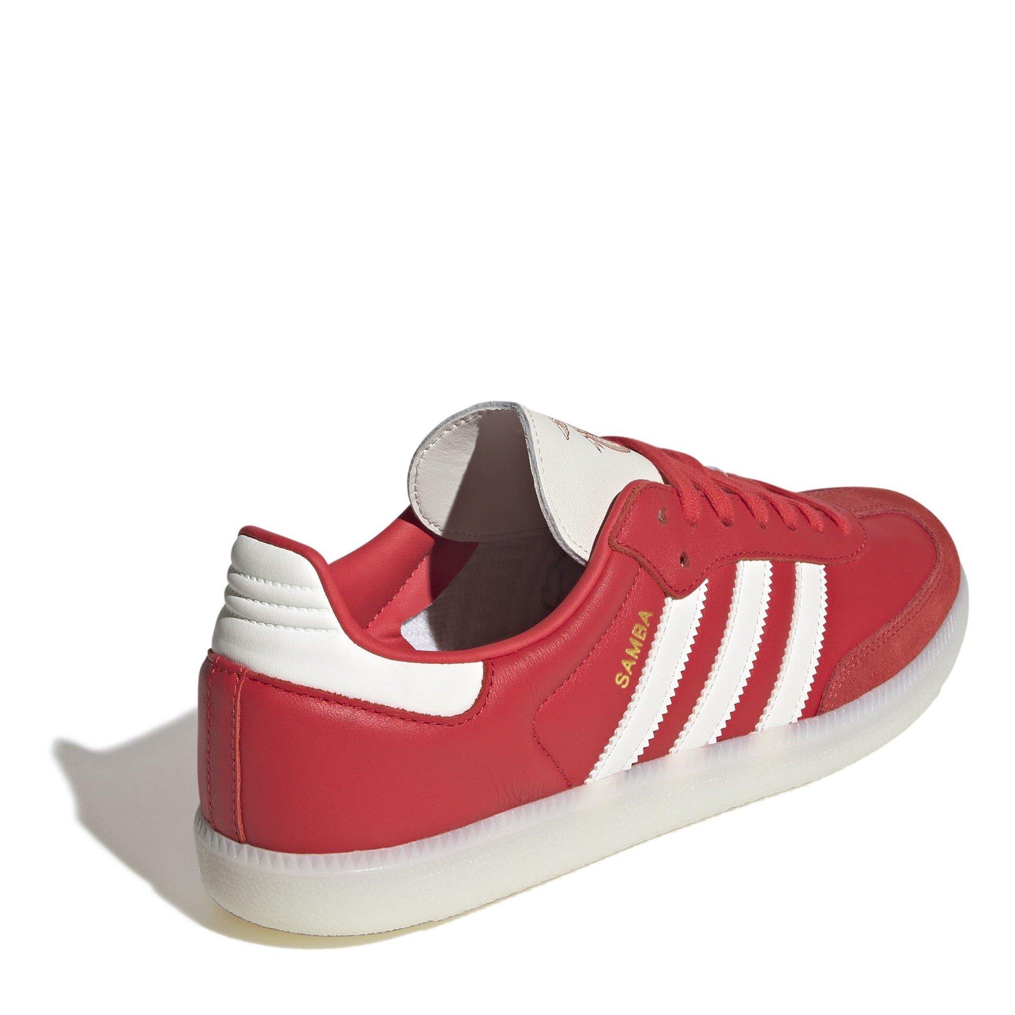 Red/Off White - adidas - Samba Club Shoes Mens - 4