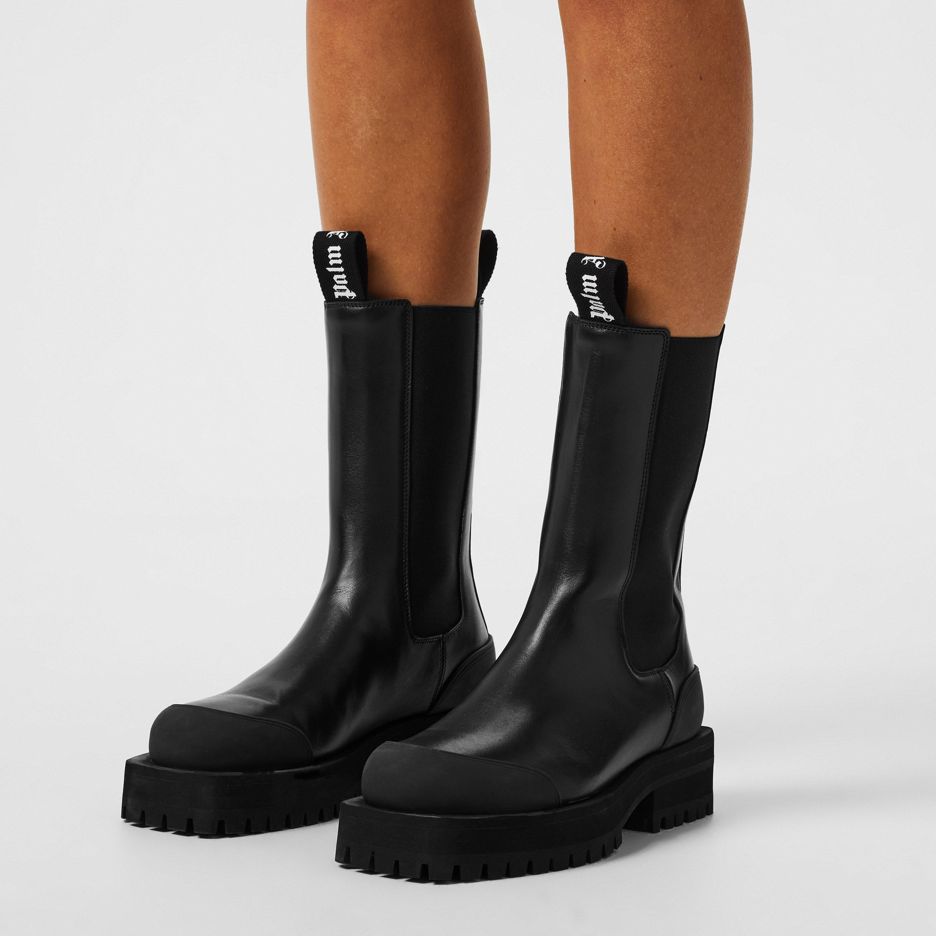 Sort - Palm Angels - Women's Combat Chelsea Boots - 2