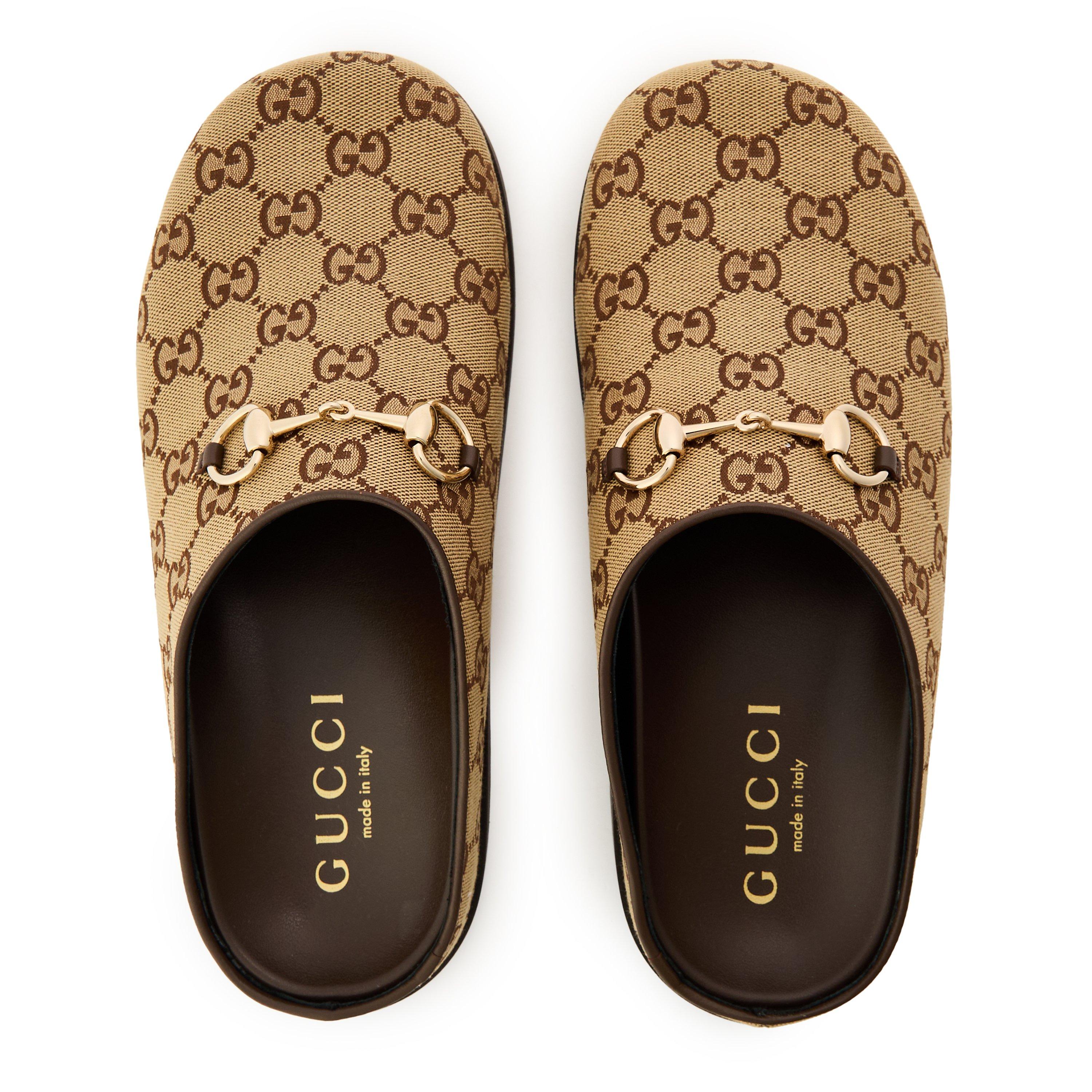 Camel Ebony - Gucci - Horsebit Slippers - 4