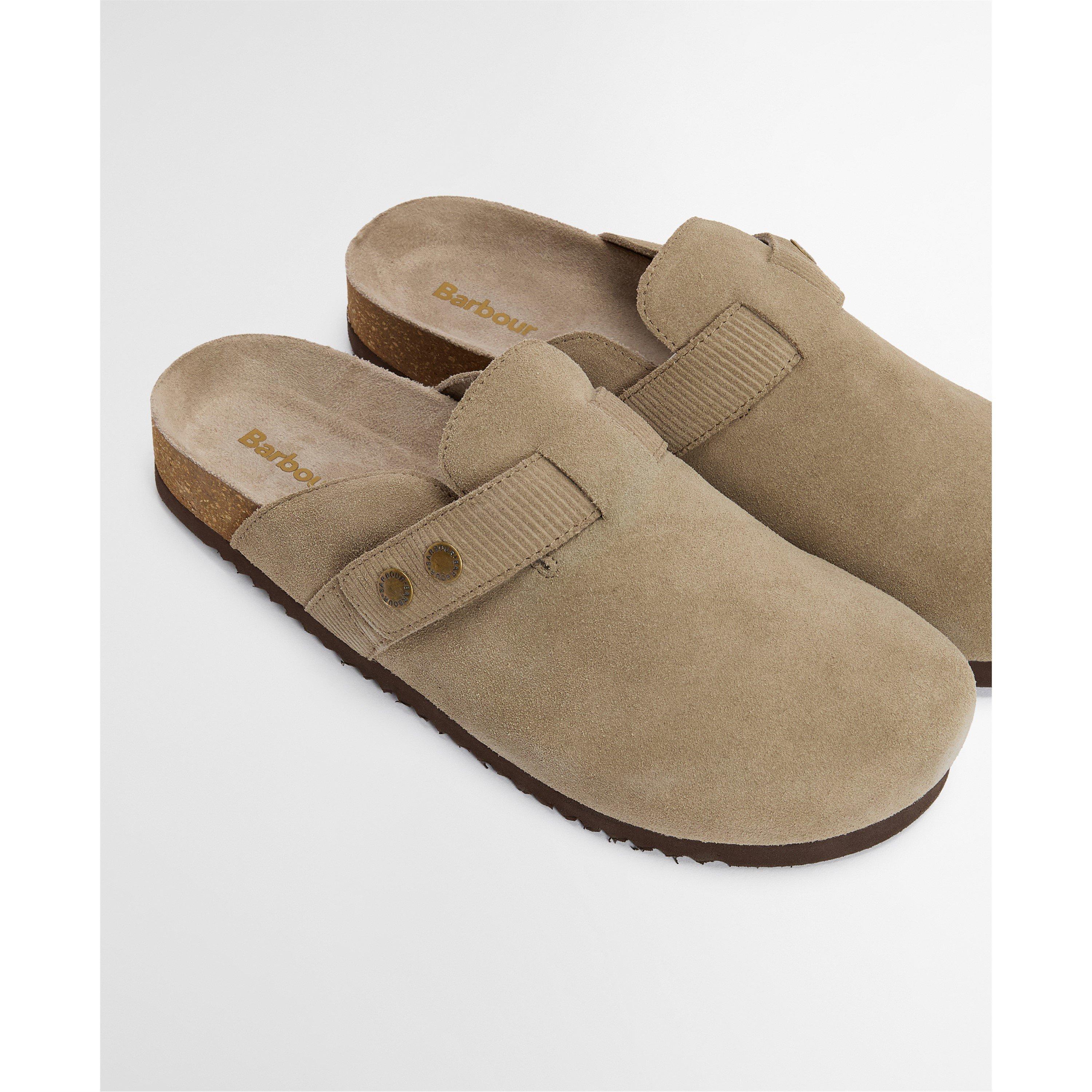 BE14 Taupe - Barbour - Mens Bowman Suede Mules - 4