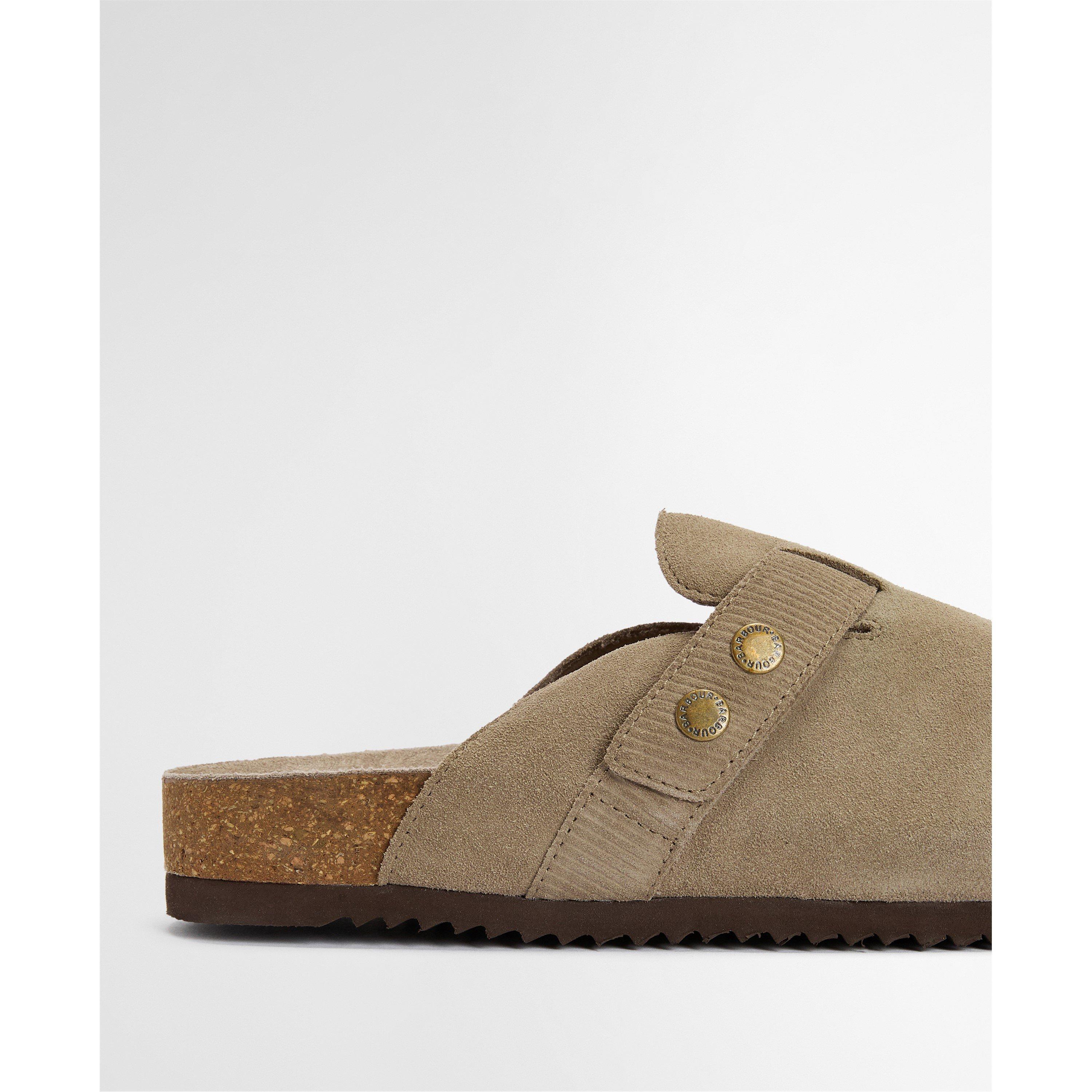 BE14 Taupe - Barbour - Mens Bowman Suede Mules - 5