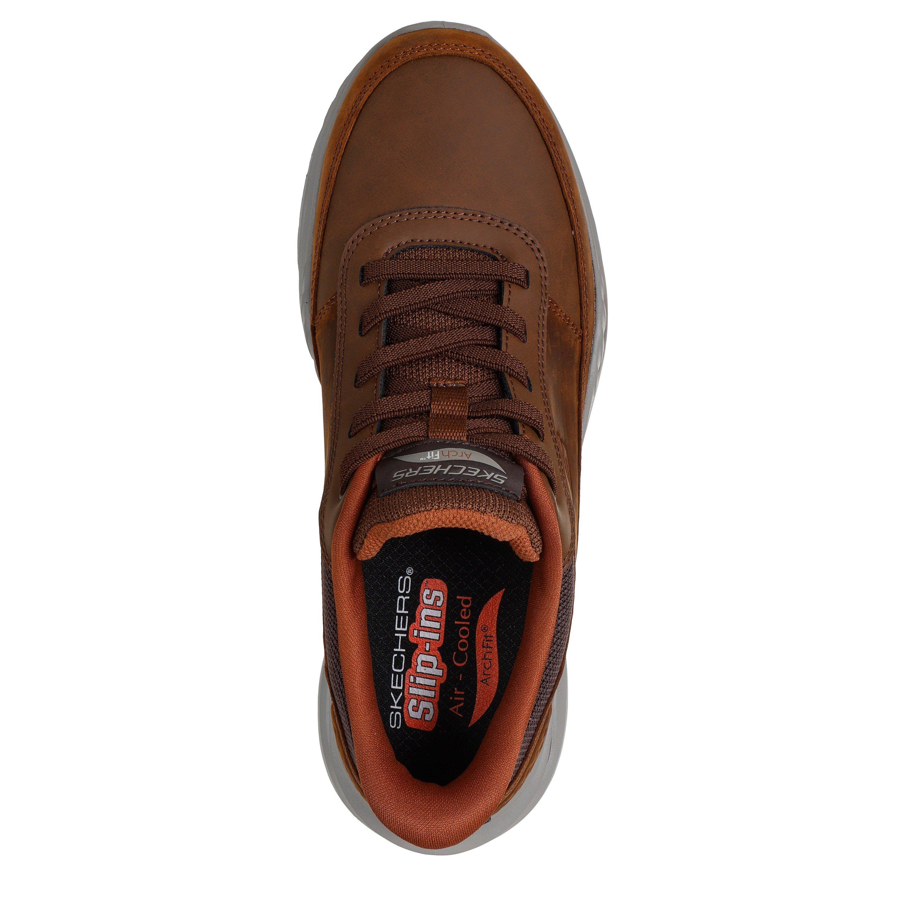 Châtaigne - Skechers - Men's Orvan Slip-Ins Arch Fit Low-Top Trainers - 4