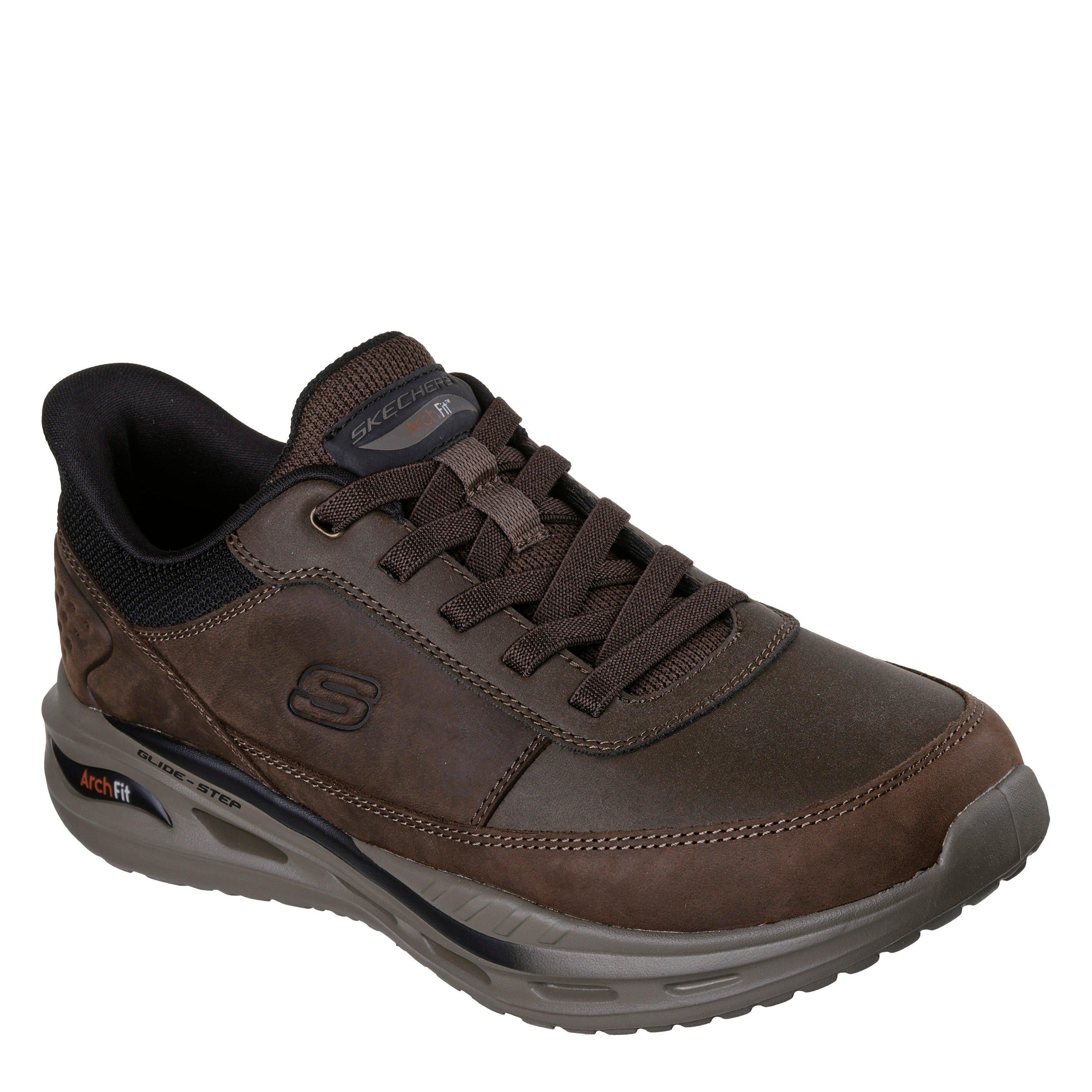 Chocolate - Skechers - Men's Orvan Slip-Ins Arch Fit Low-Top Trainers - 3